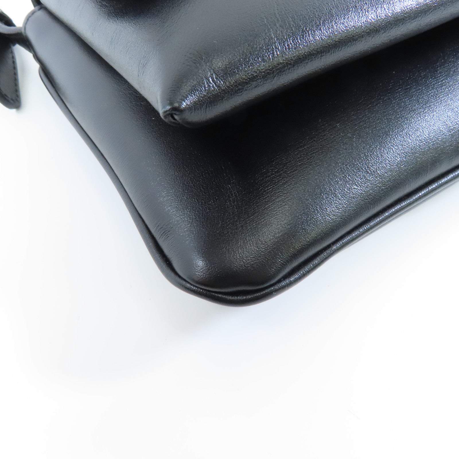 GUCCI 牛皮皮革Double GG Shoulder Bag金扣肩背袋黑色