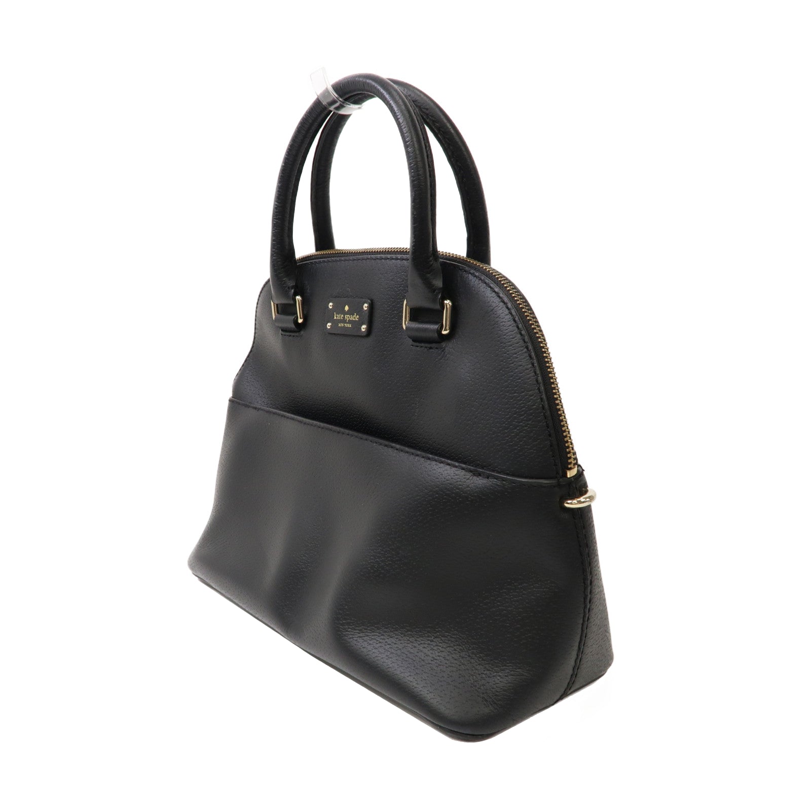 Kate Spade 【激減優惠】牛皮皮革Handbag金扣手挽袋黑色