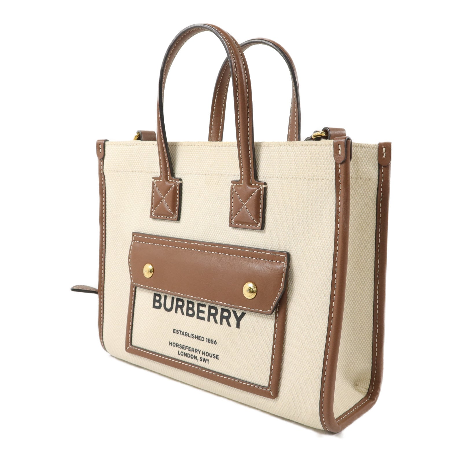 BURBERRY 帆布Mini Freya Tote Bag手挽袋