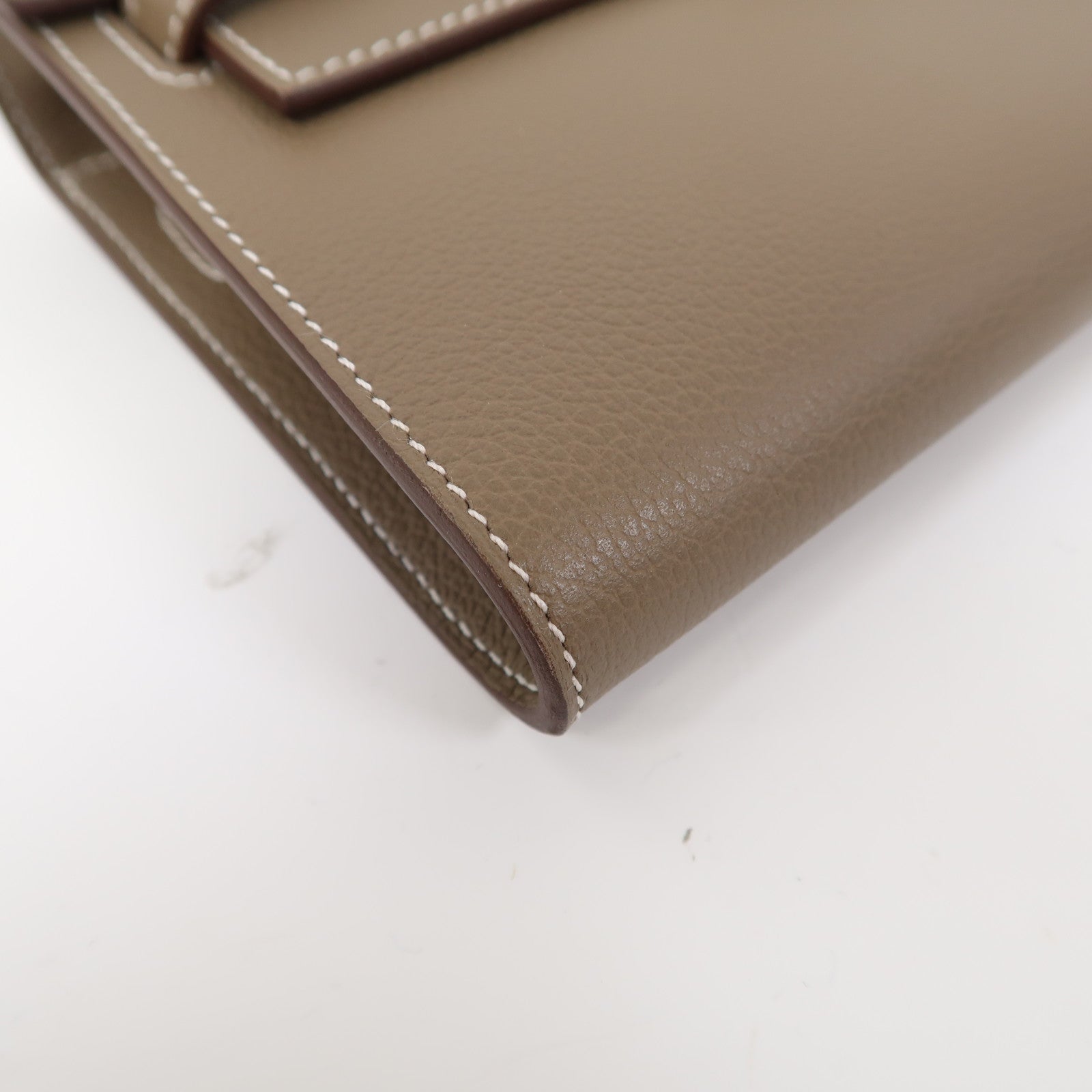 HERMES Evercolor皮革Kelly To Go金扣肩背袋大象灰色