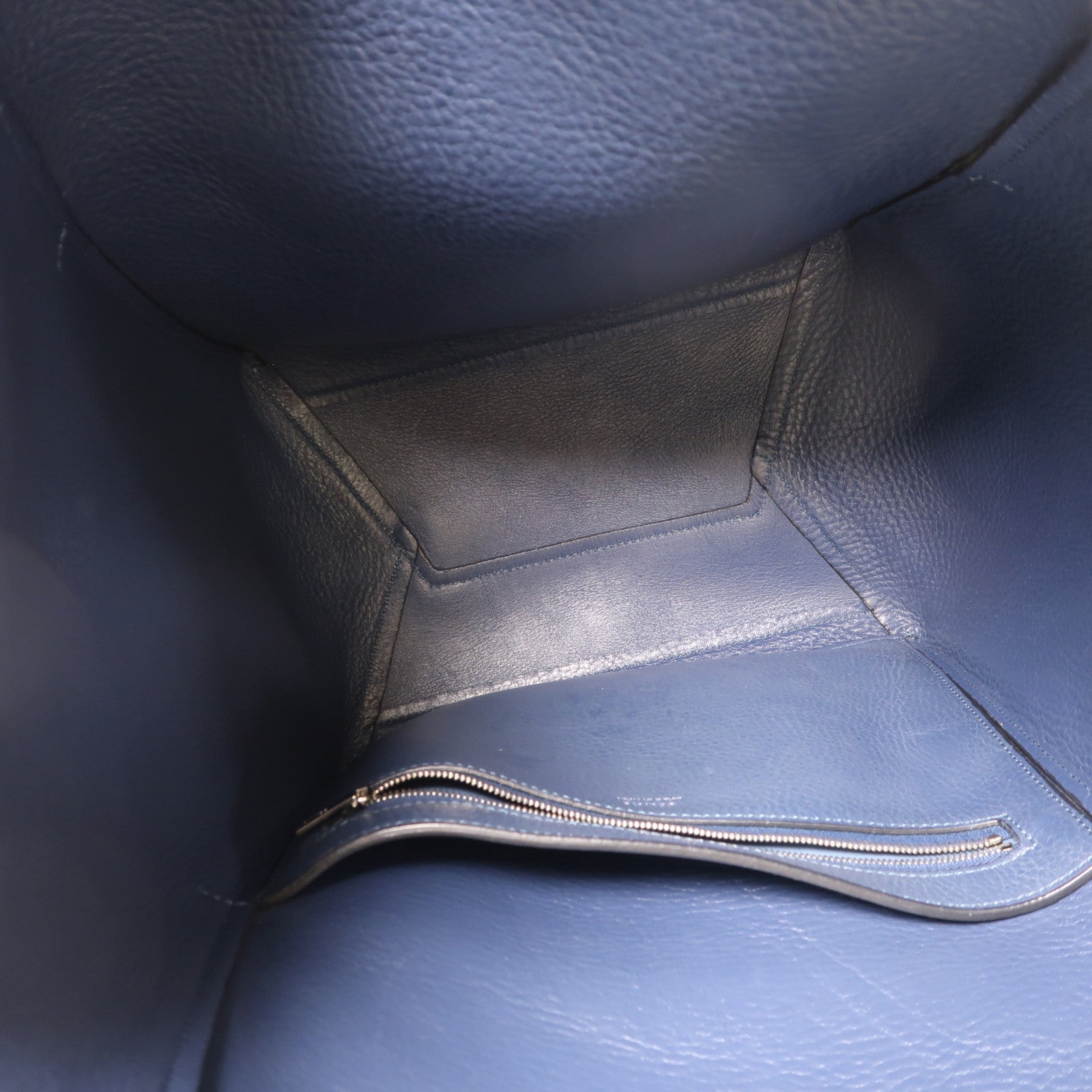 CELINE 皮革Shoulder Bag銀扣肩背袋藍色