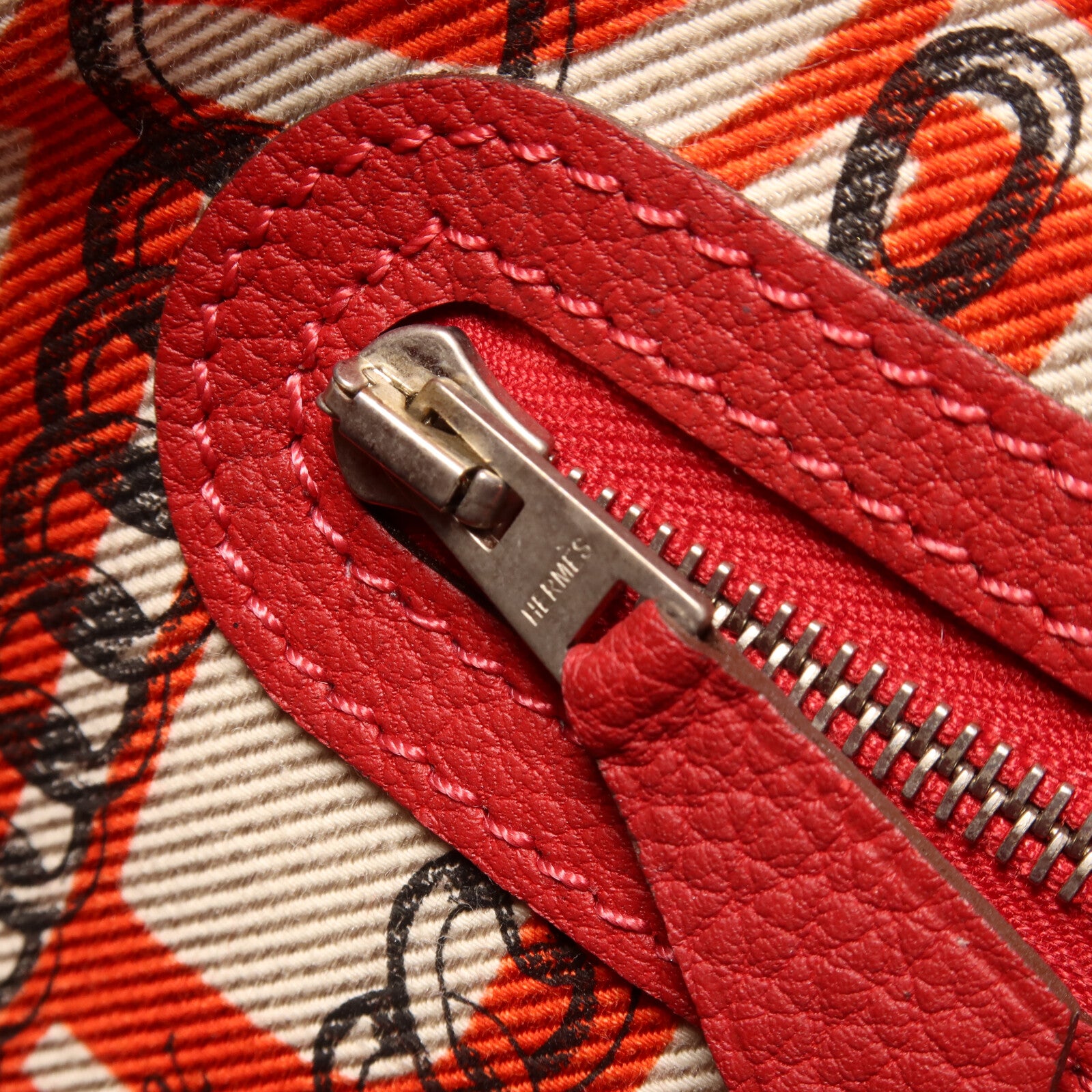 HERMES Negonda皮革Garden Party PM手挽袋Rouge Piment