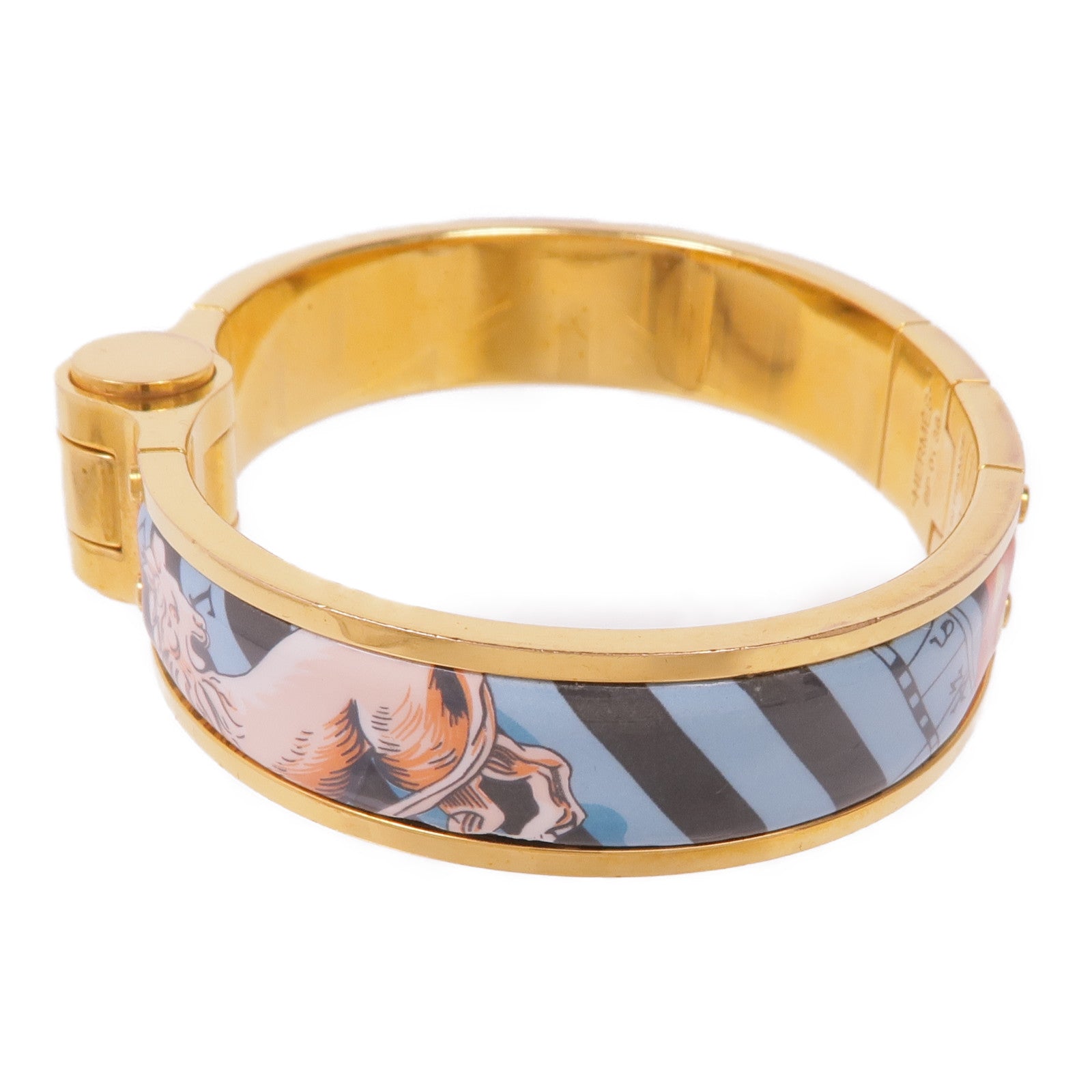 HERMES 金屬/琺瑯Charniere Bracelet手鐲