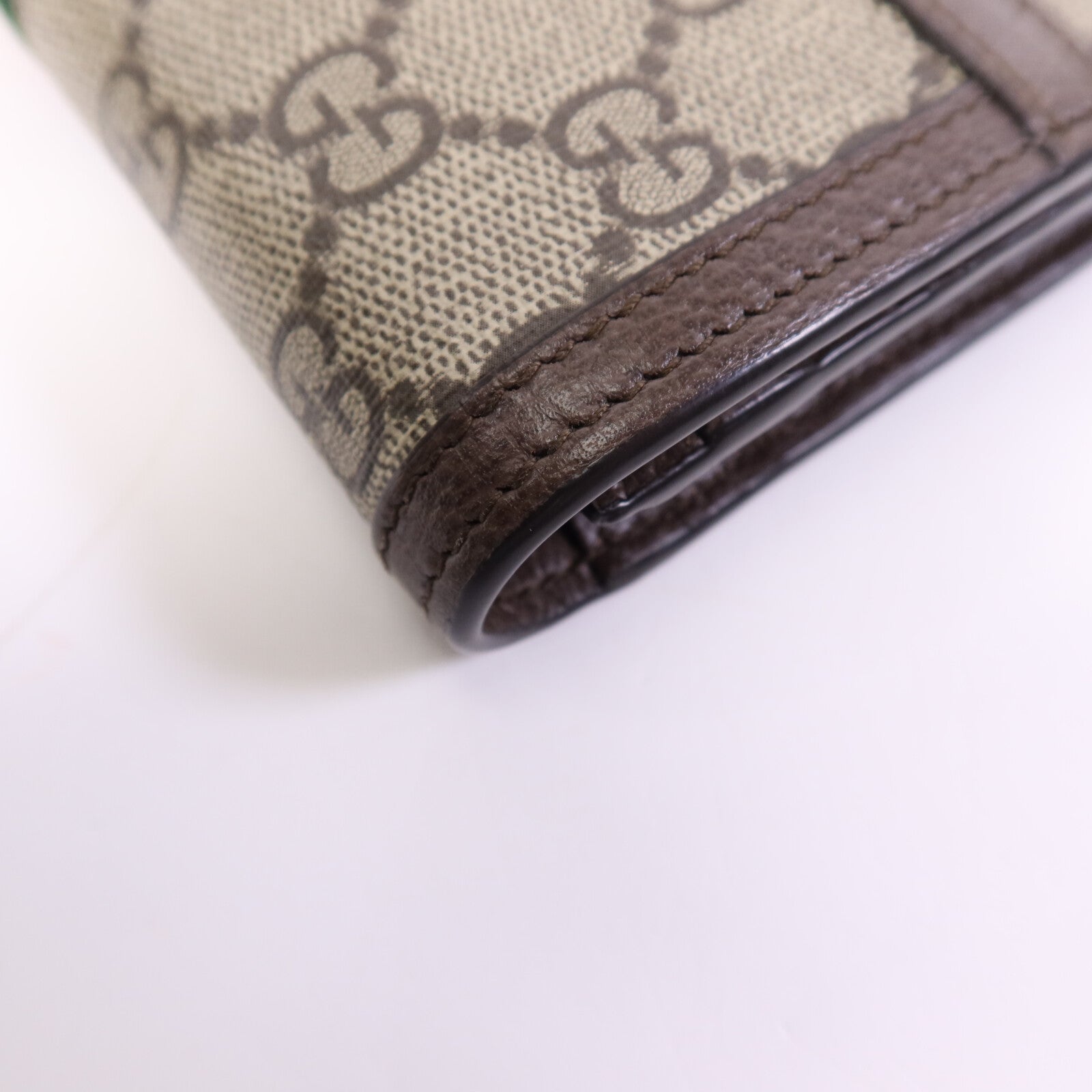 GUCCI 塗層帆布Ophidia GG金扣長錢包