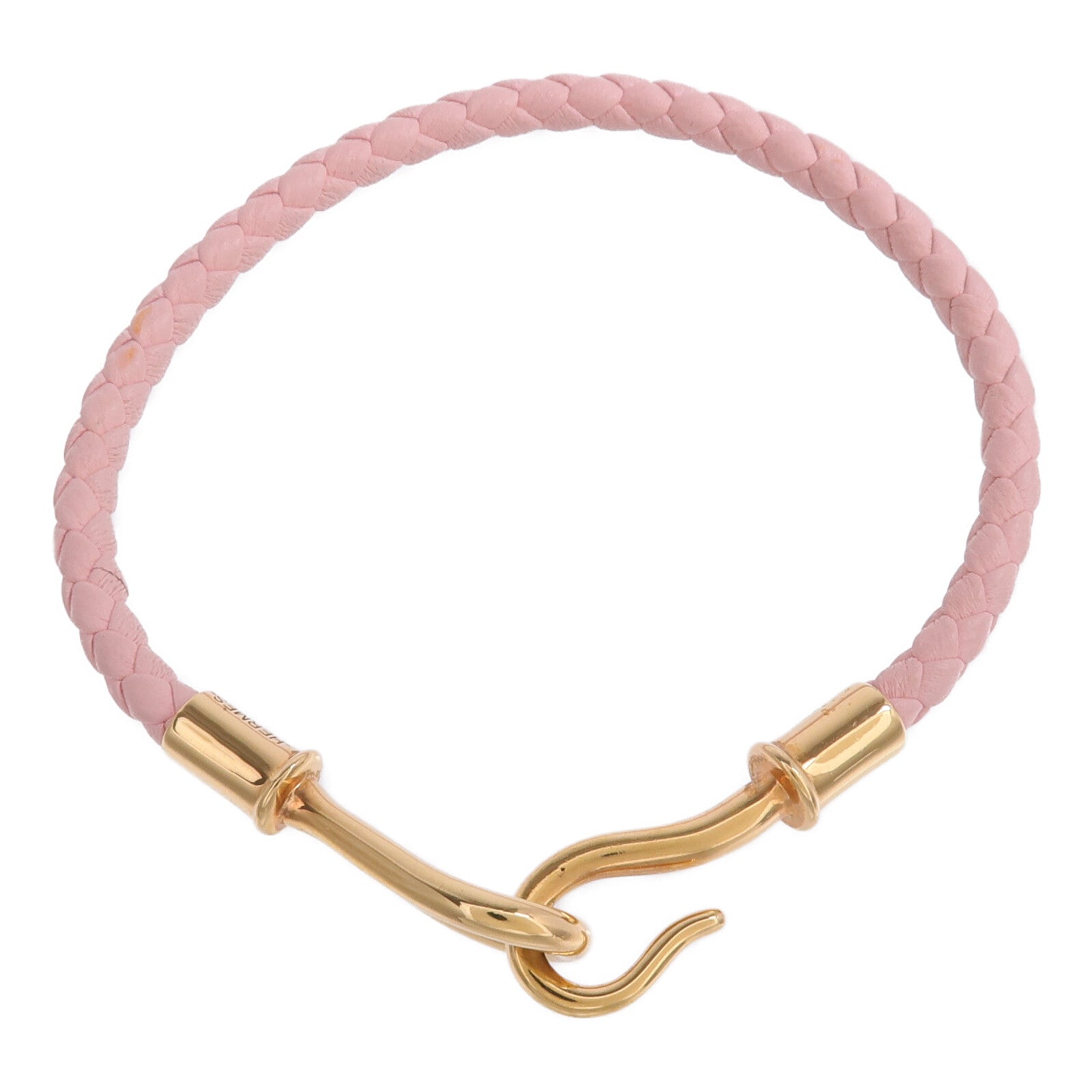 HERMES Swift皮革Jumbo H Bracelet手帶Rose Sakura