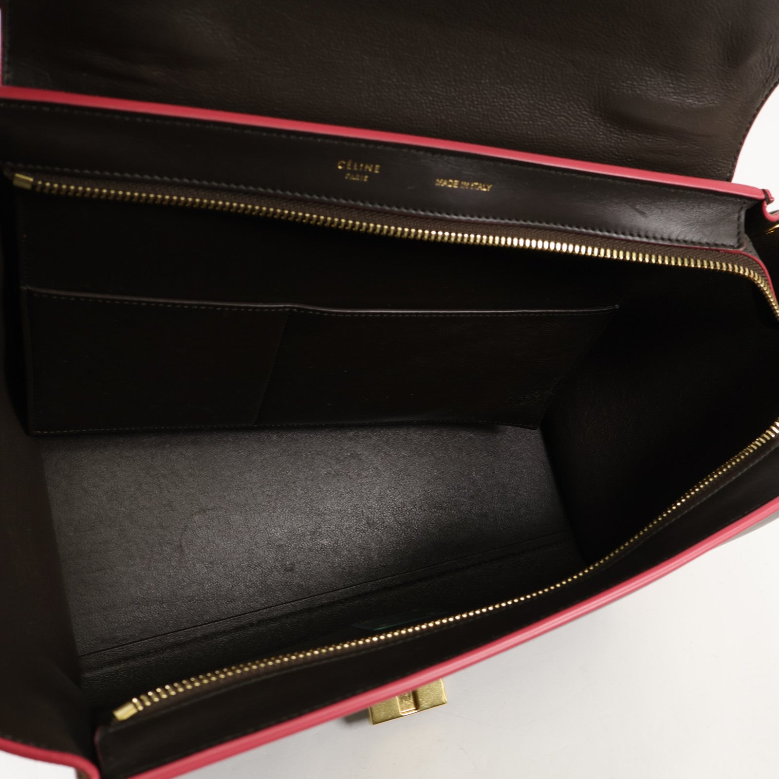 CELINE 牛皮皮革Trapeze金扣手挽肩背兩用袋