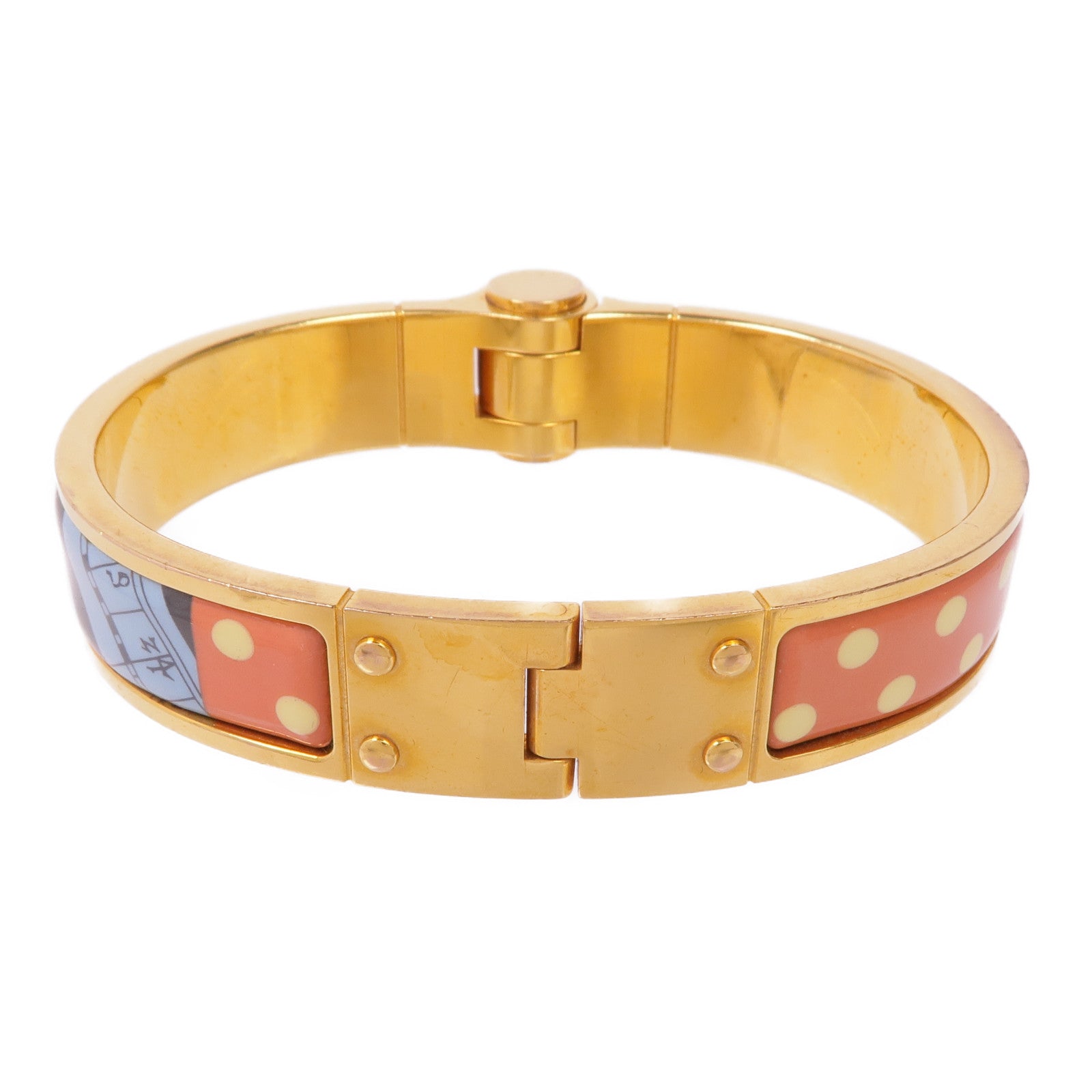 HERMES 金屬/琺瑯Charniere Bracelet手鐲