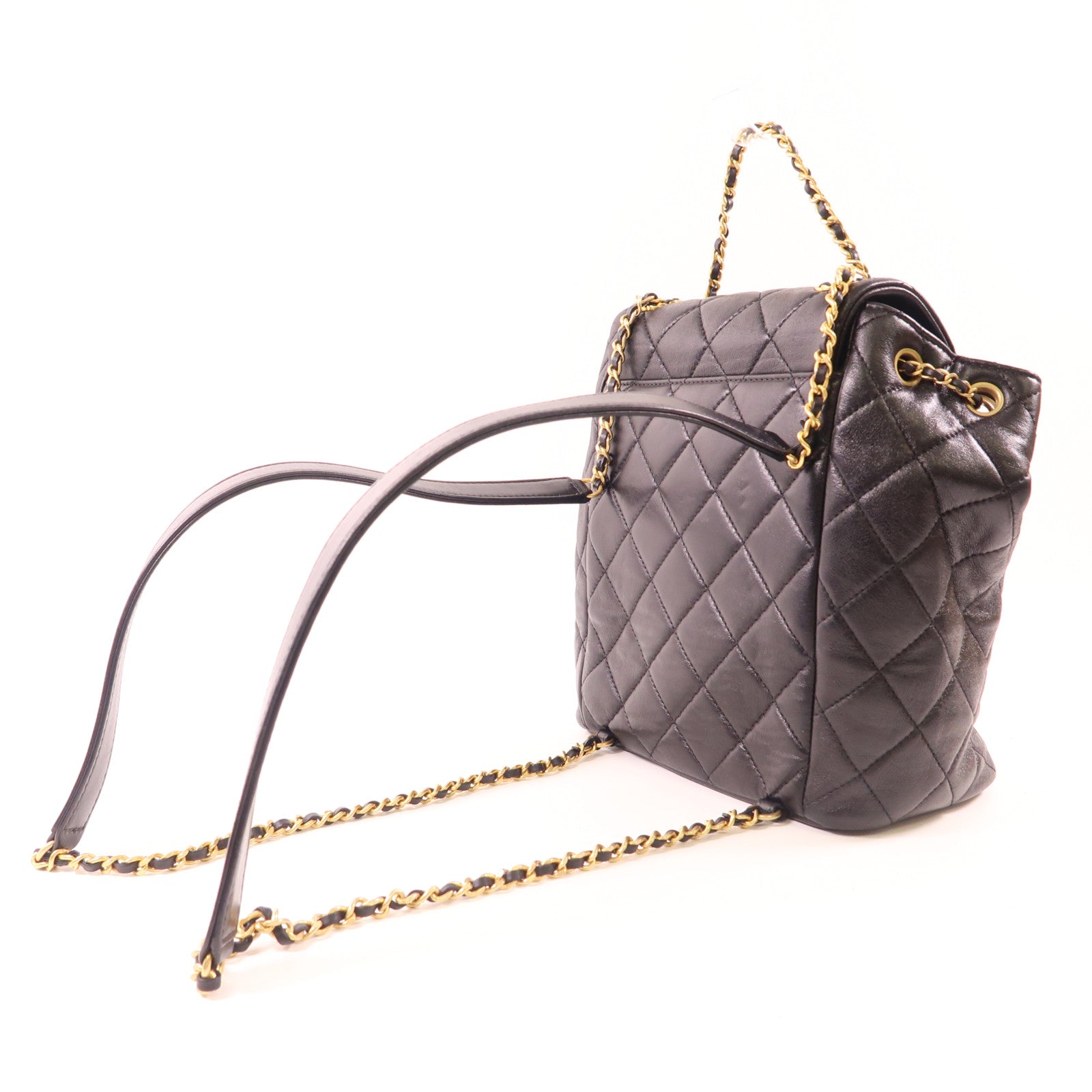 CHANEL 羊皮皮革C19 Backpack金扣背包