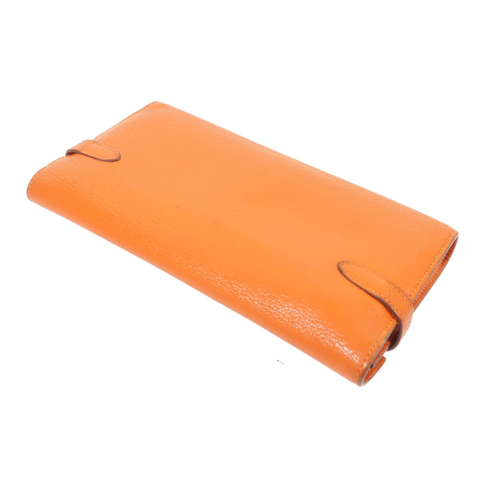 HERMES 【激減優惠】Chevre皮革Kelly Wallet金扣長錢包