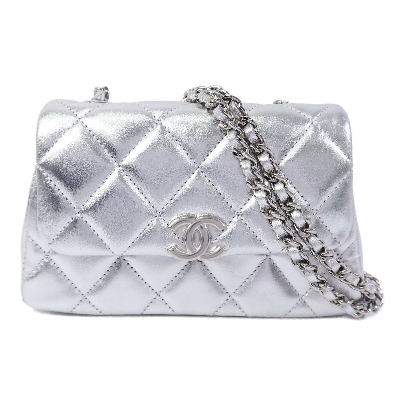 CHANEL 羊皮皮革Chain Shoulder Bag鏈帶肩背袋