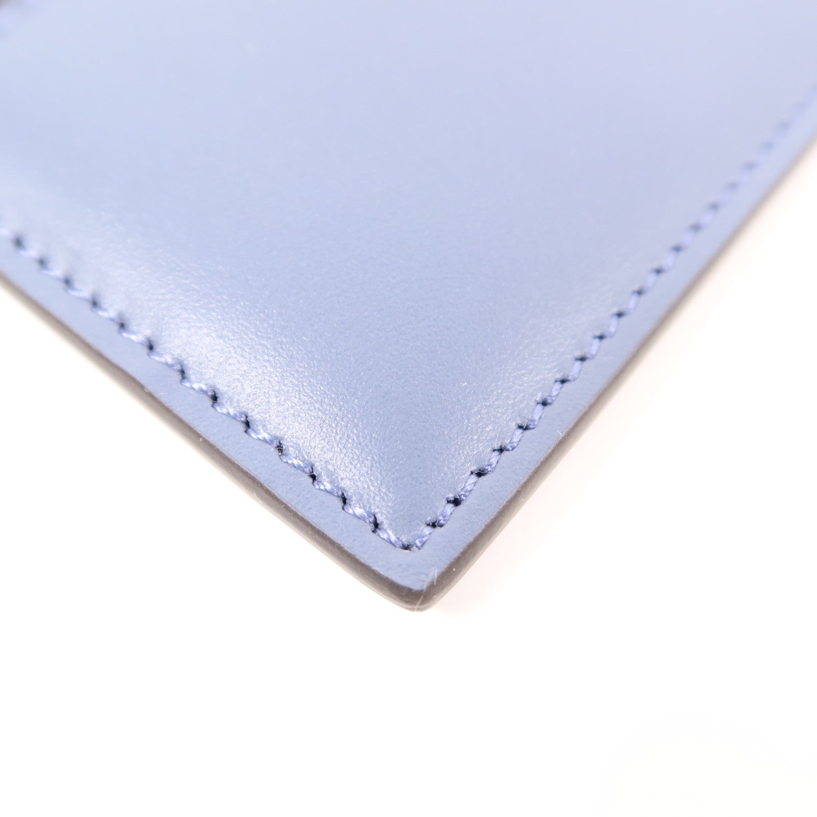 FENDI SHW Squared Card Case Leather/Coated Canvas Blue/Brown