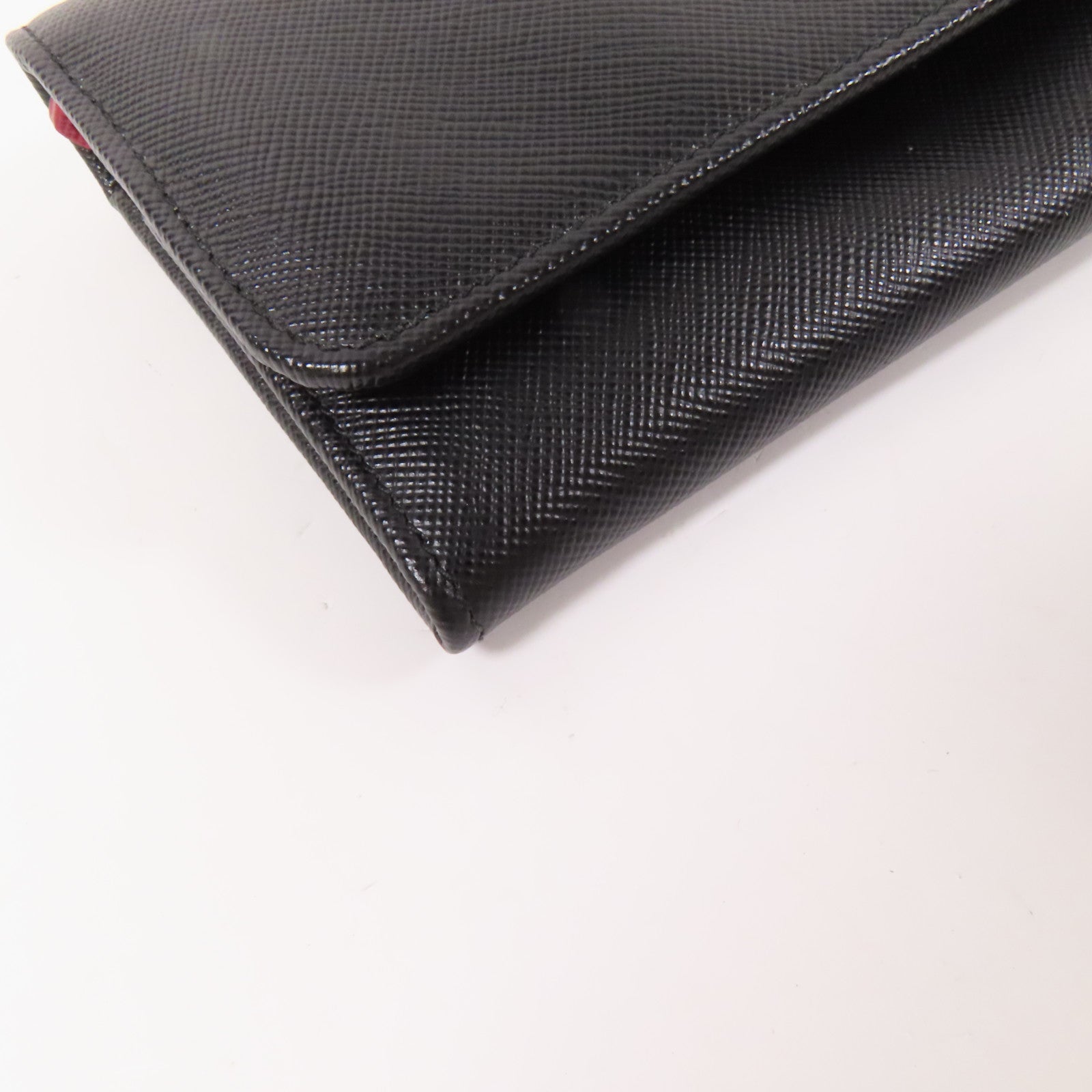 PRADA Saffiano皮革Long Wallet金扣長錢包