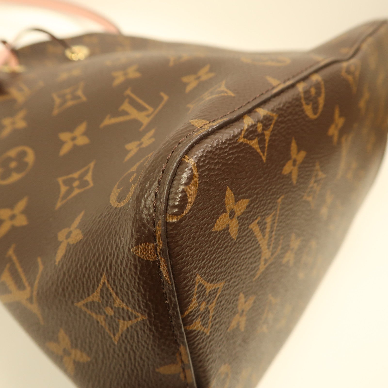 LOUIS VUITTON Monogram Neo Noe MM金扣手挽肩背兩用袋棕色/粉紅色