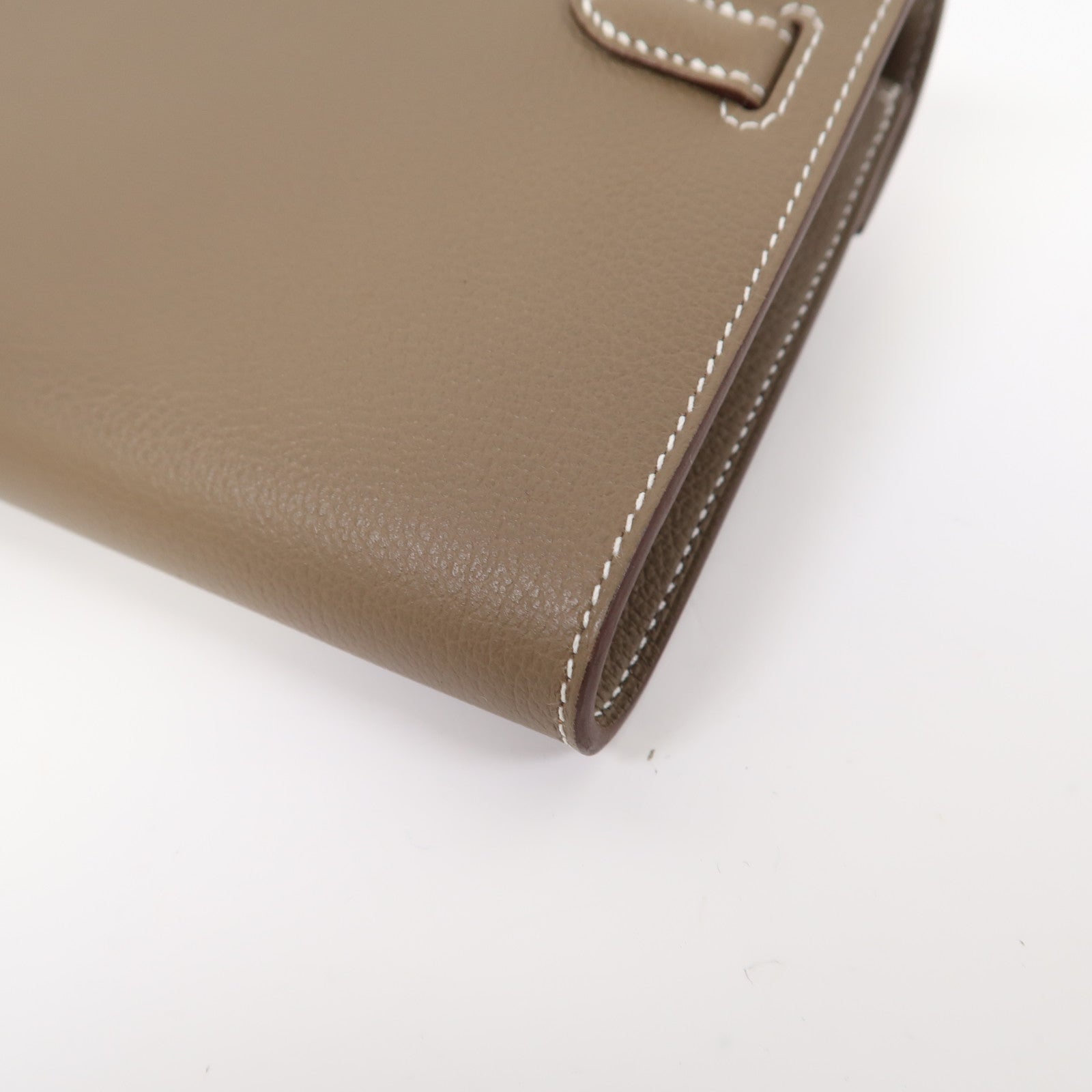 HERMES Evercolor皮革Kelly To Go金扣肩背袋大象灰色