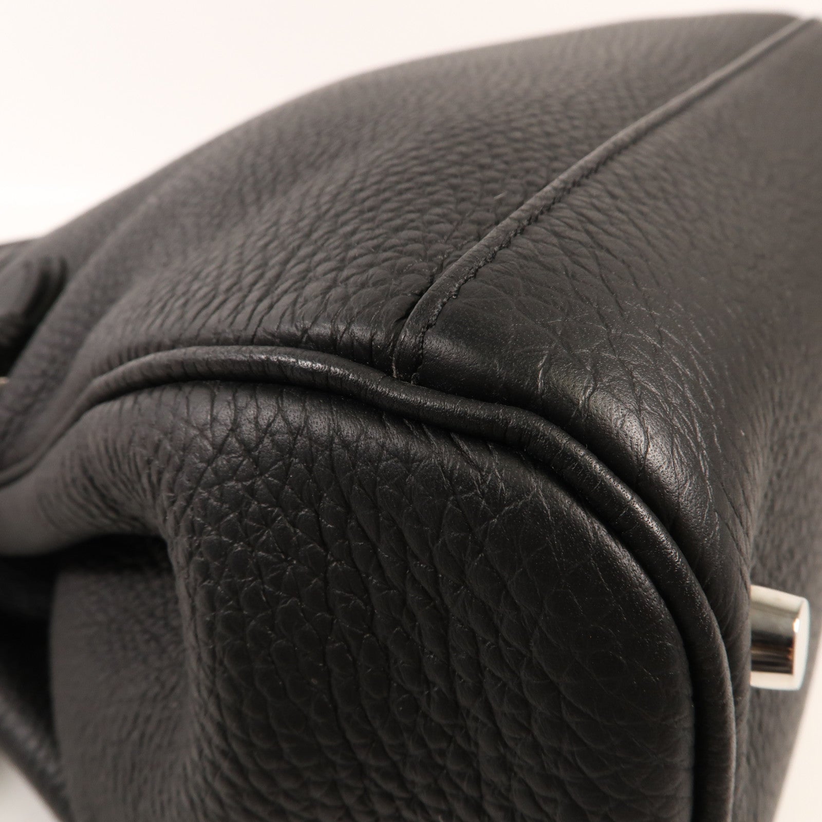 HERMES Togo皮革Atlas 35銀扣手挽袋Nior