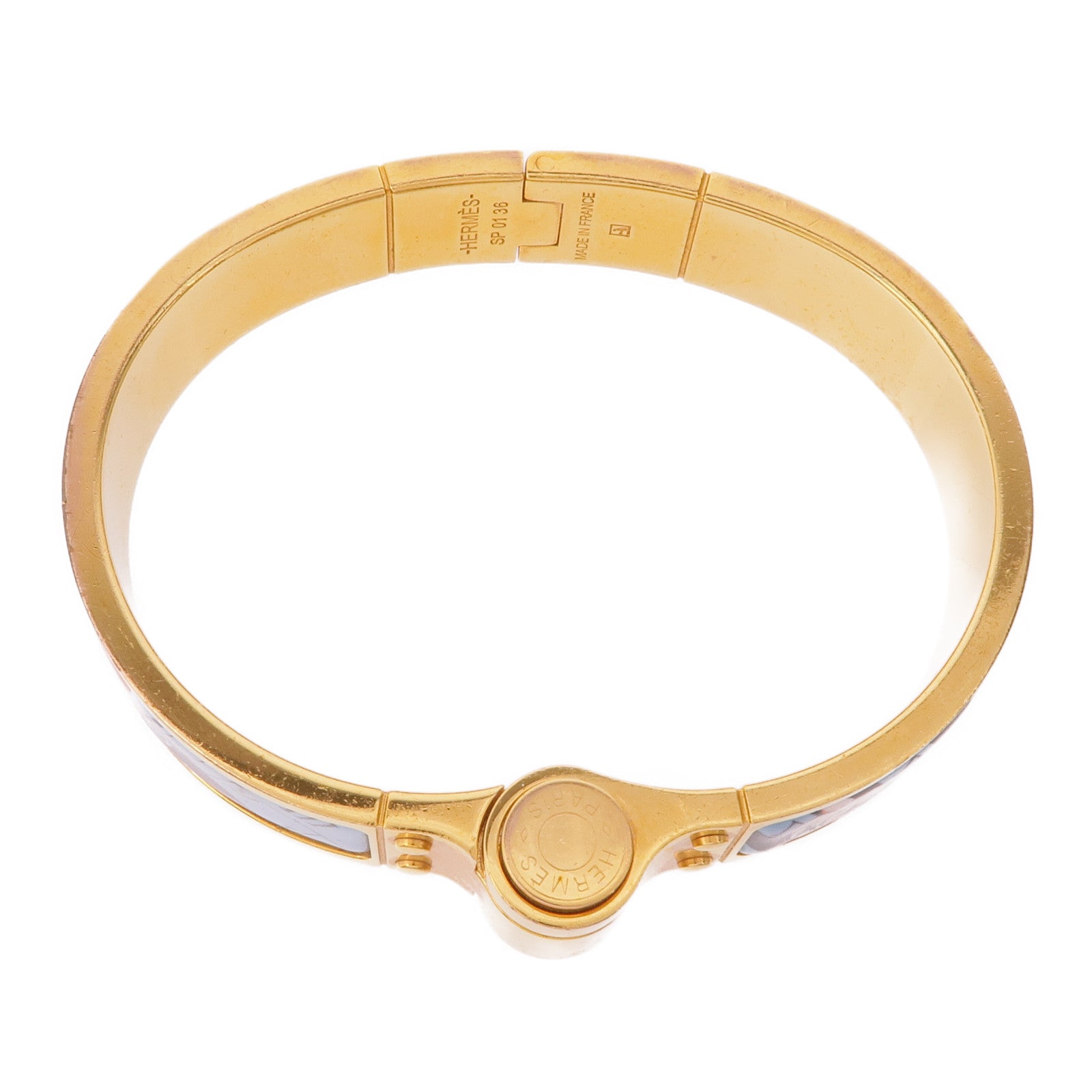HERMES 金屬/琺瑯Charniere Bracelet手鐲