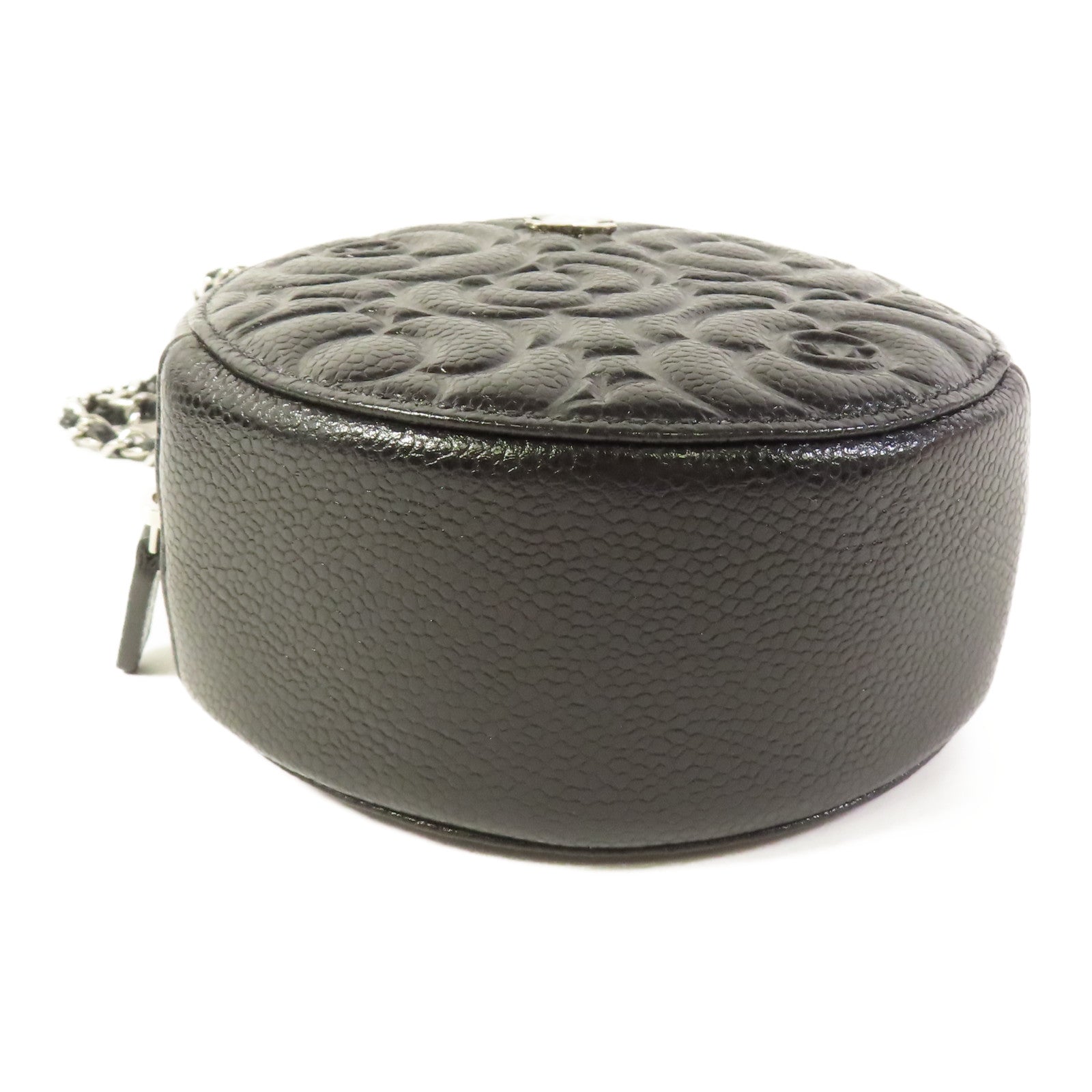 CHANEL 牛皮皮革Chain Shoulder銀扣肩背袋