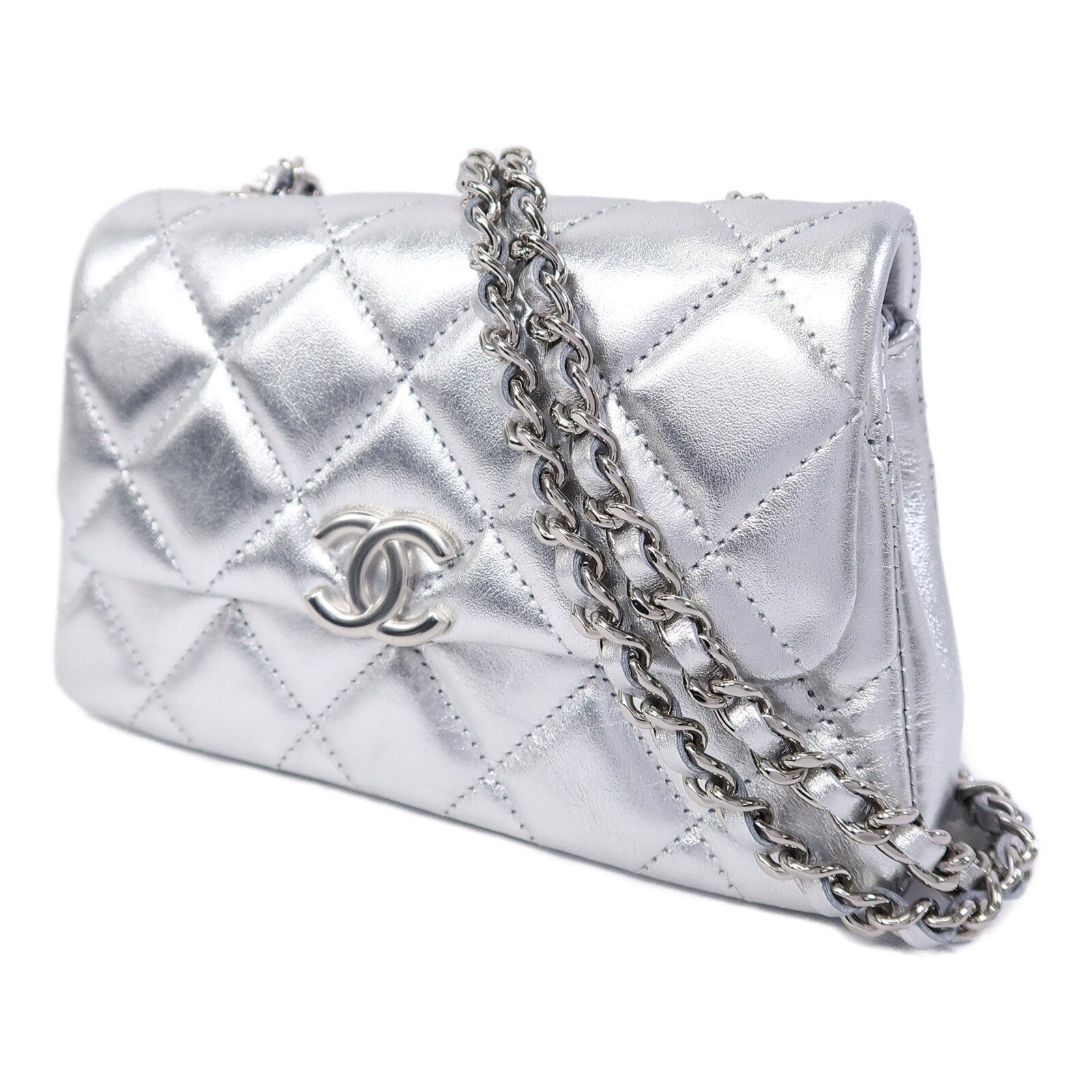 CHANEL 羊皮皮革Chain Shoulder Bag鏈帶肩背袋