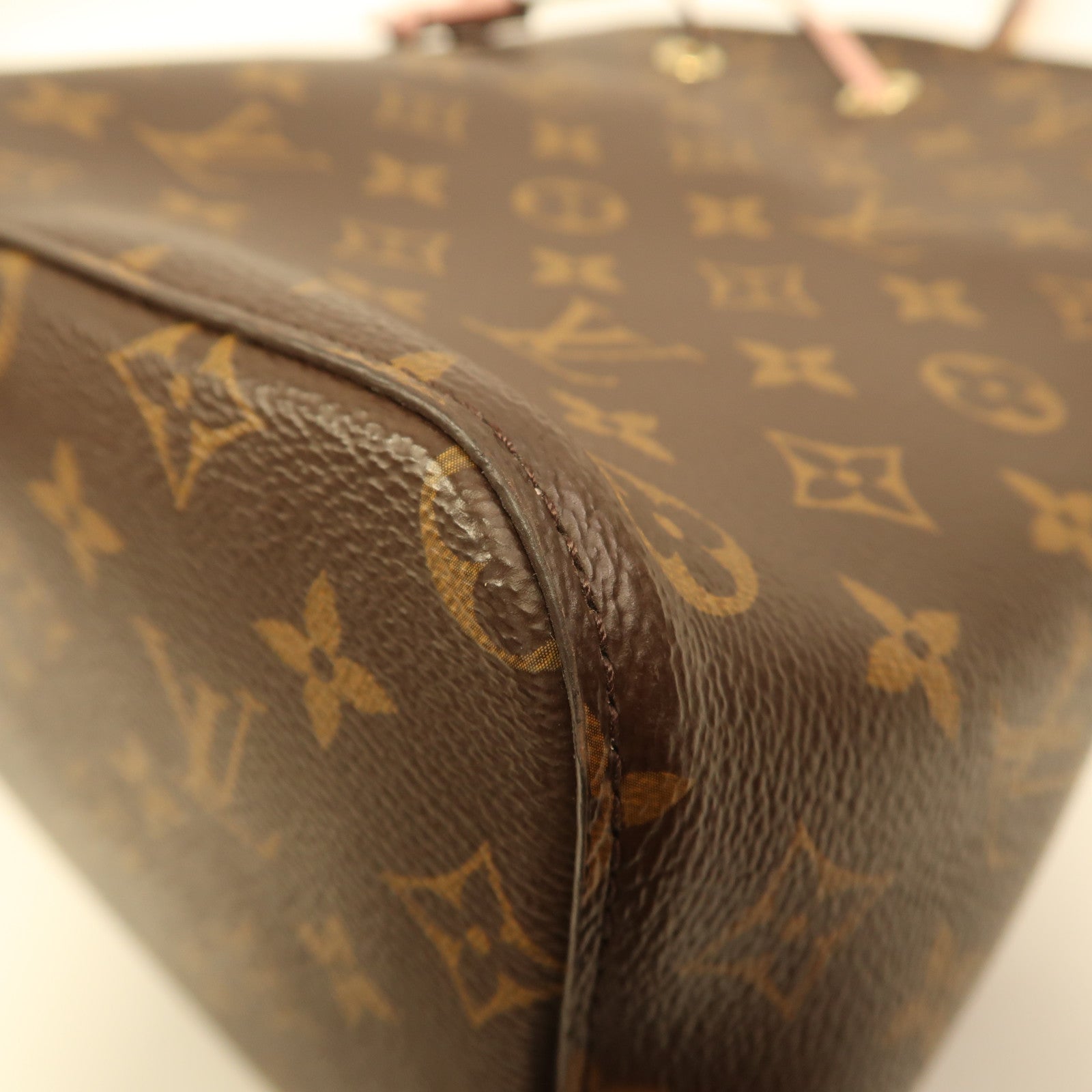 LOUIS VUITTON Monogram Neo Noe MM金扣手挽肩背兩用袋棕色/粉紅色