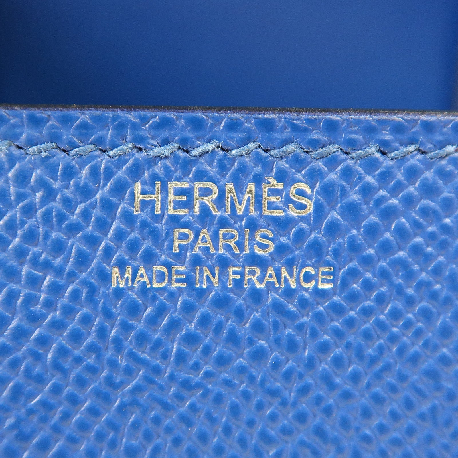 HERMES Epsom皮革Della Cavalleria Mini銀扣肩背袋Bleu Saphir