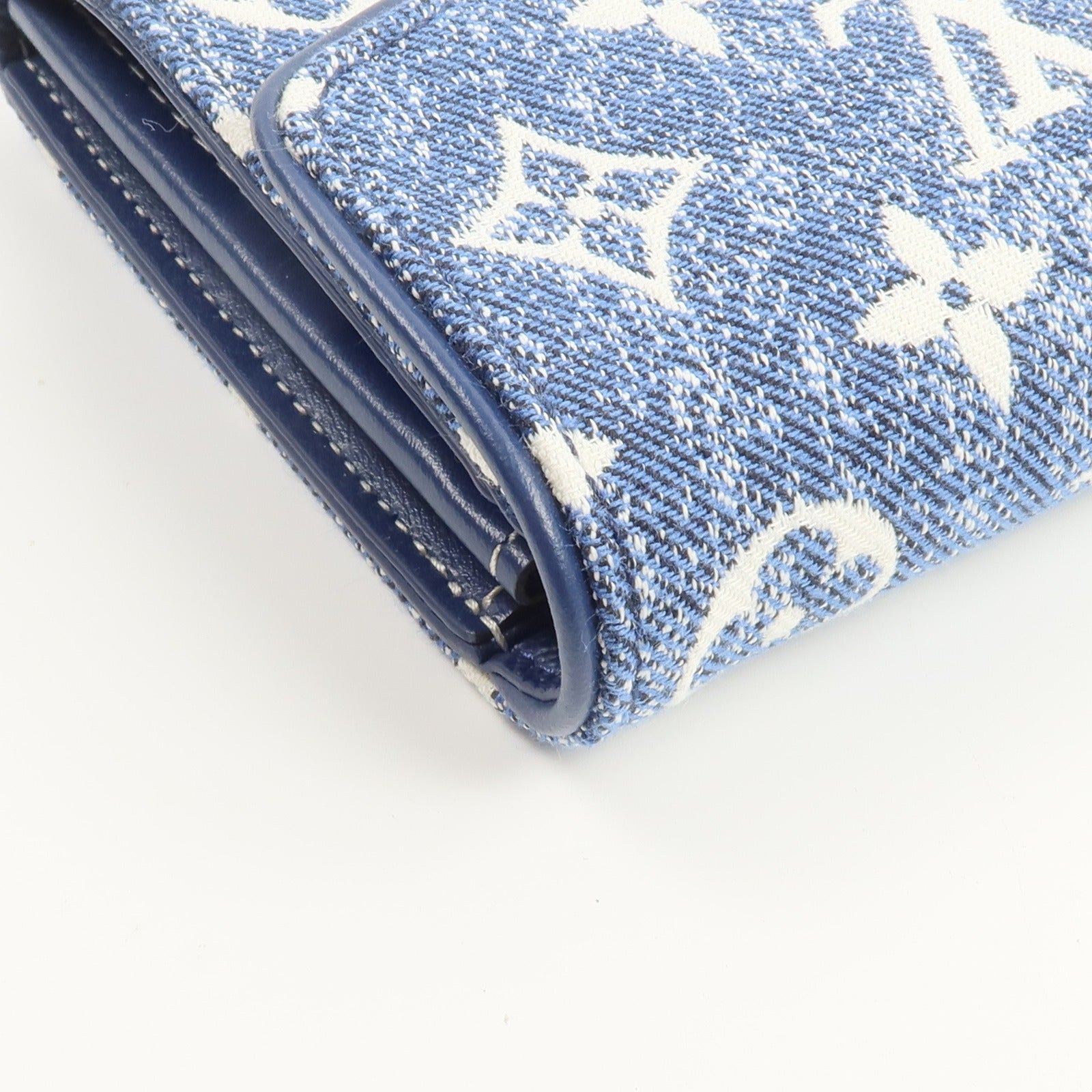 LOUIS VUITTON Monogram Jacquard Denim Sarah Long Wallet長錢包