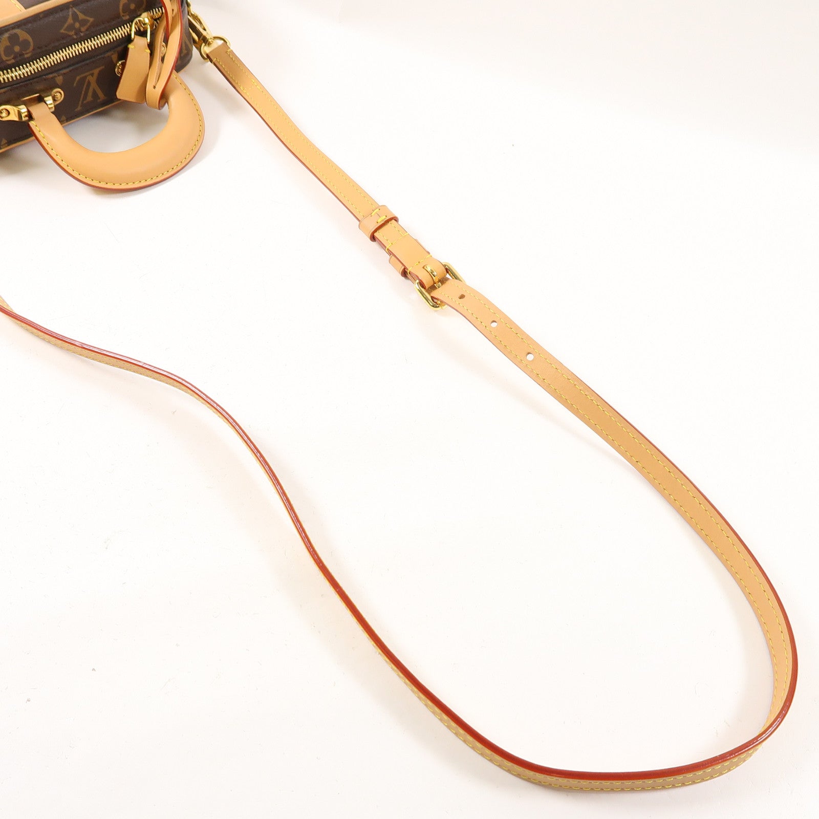 LOUIS VUITTON Monogram Valisette BB金扣手挽肩背兩用袋啡色