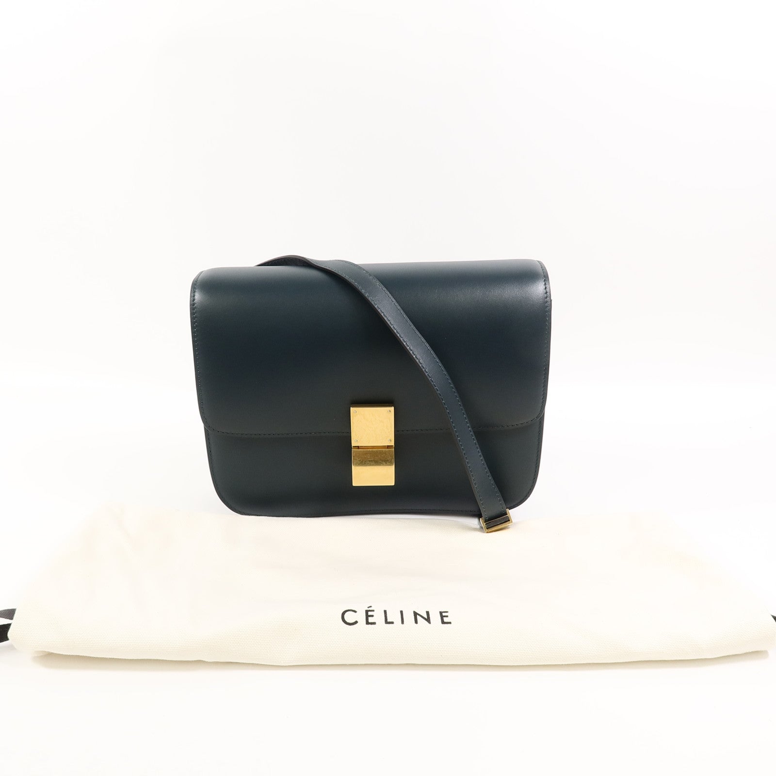 CELINE 牛皮皮革Classic Box Medium肩背袋