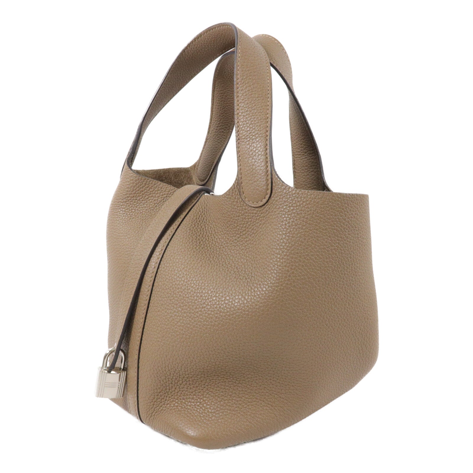 HERMES Clemence皮革Picotin PM手挽袋Trench