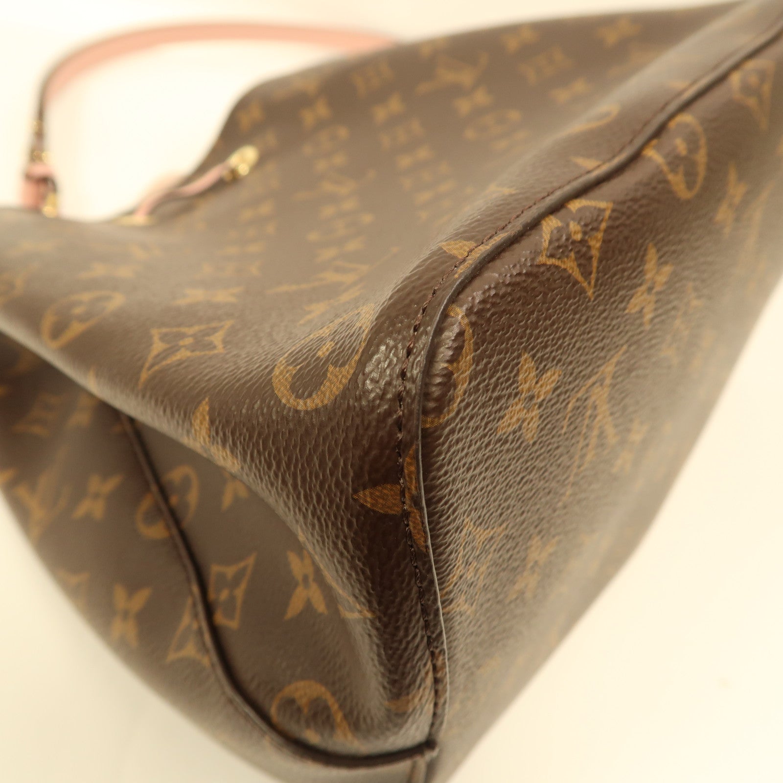 LOUIS VUITTON Monogram Neo Noe MM金扣手挽肩背兩用袋棕色/粉紅色
