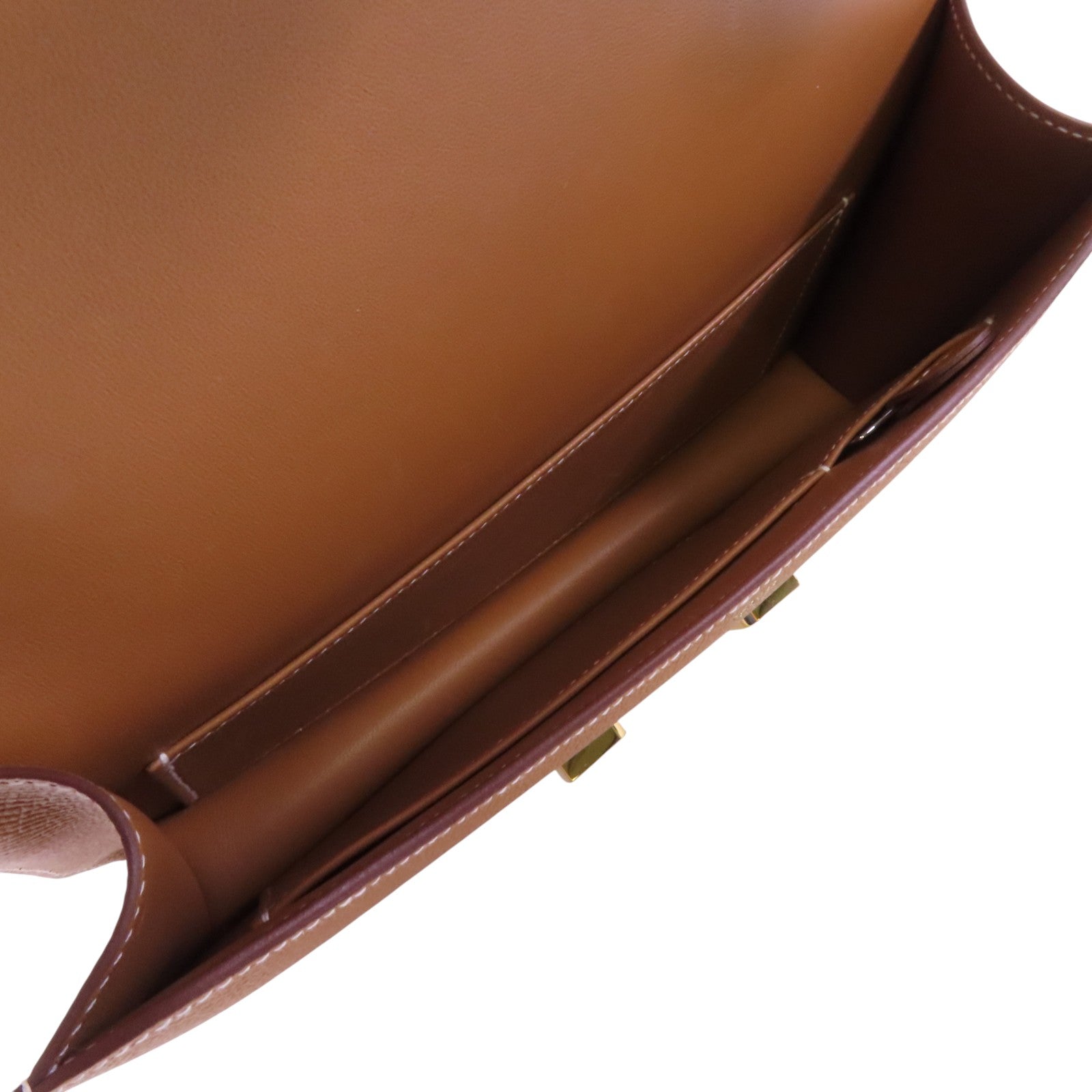 HERMES Epsom皮革Constance Elan金扣肩背袋