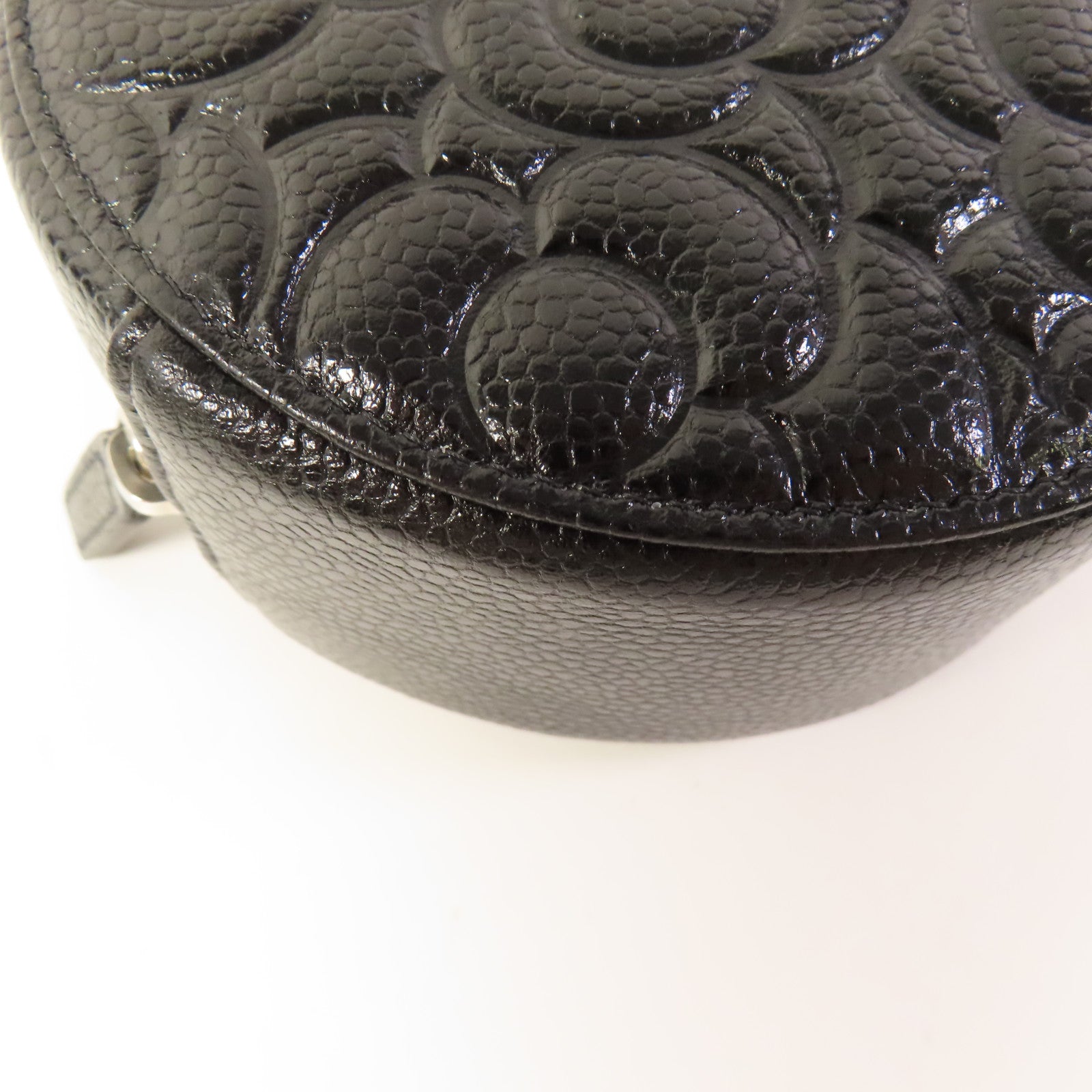 CHANEL 牛皮皮革Chain Shoulder銀扣肩背袋