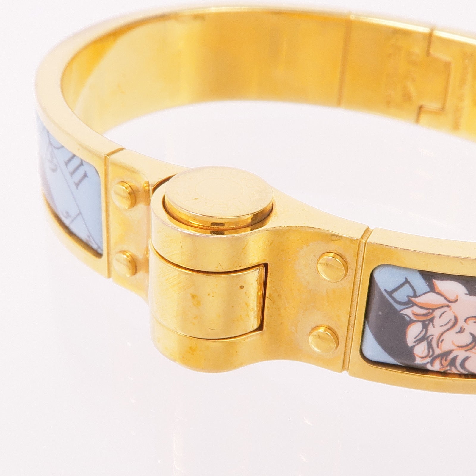 HERMES 金屬/琺瑯Charniere Bracelet手鐲