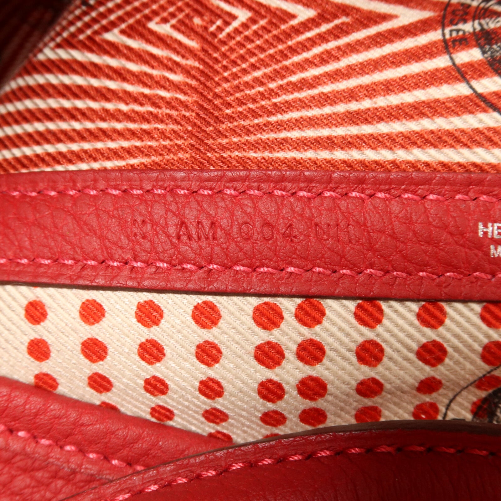 HERMES Negonda皮革Garden Party PM手挽袋Rouge Piment