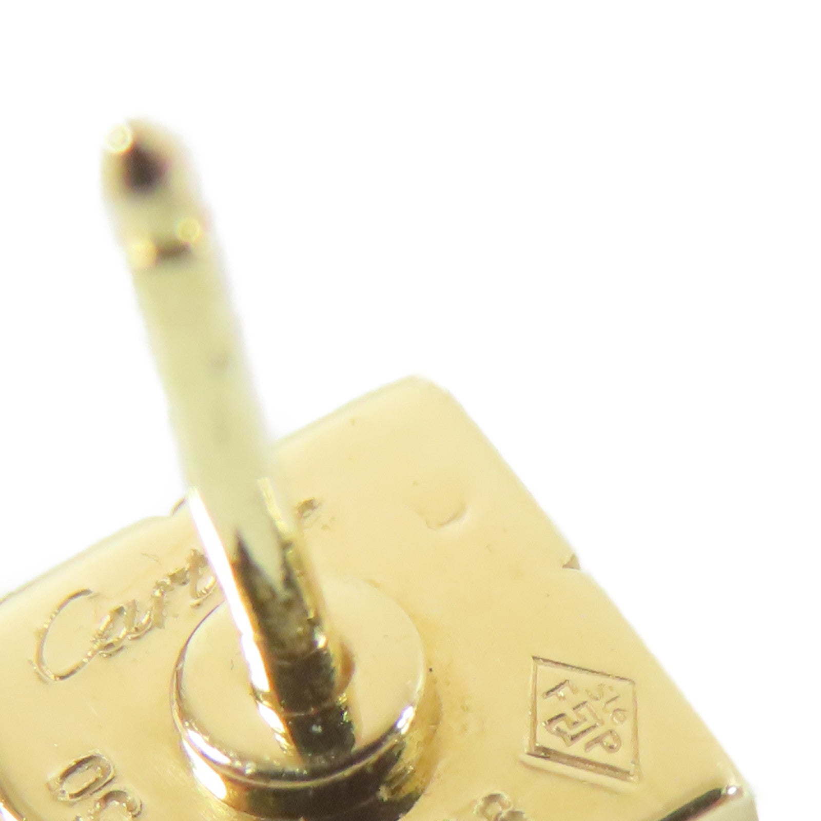 CARTIER 18K黃金Square Diamond Earrings鑽石耳環