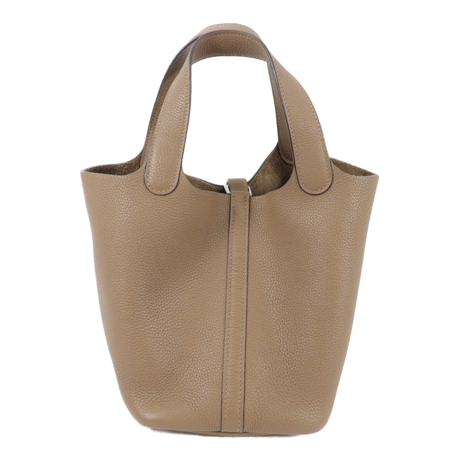 HERMES Clemence皮革Picotin PM手挽袋Trench