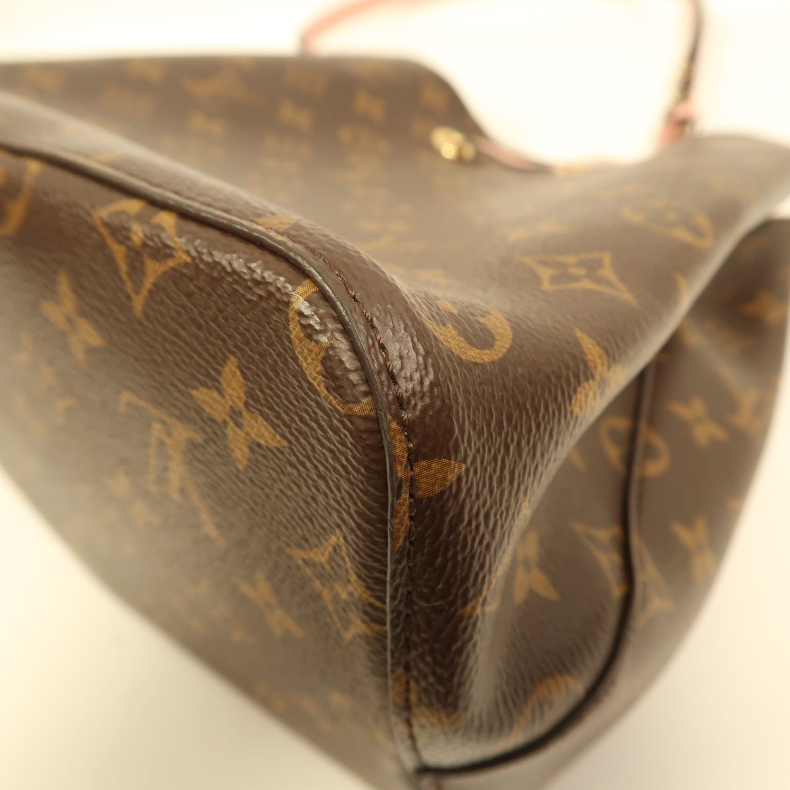 LOUIS VUITTON Monogram Neo Noe MM金扣手挽肩背兩用袋棕色/粉紅色
