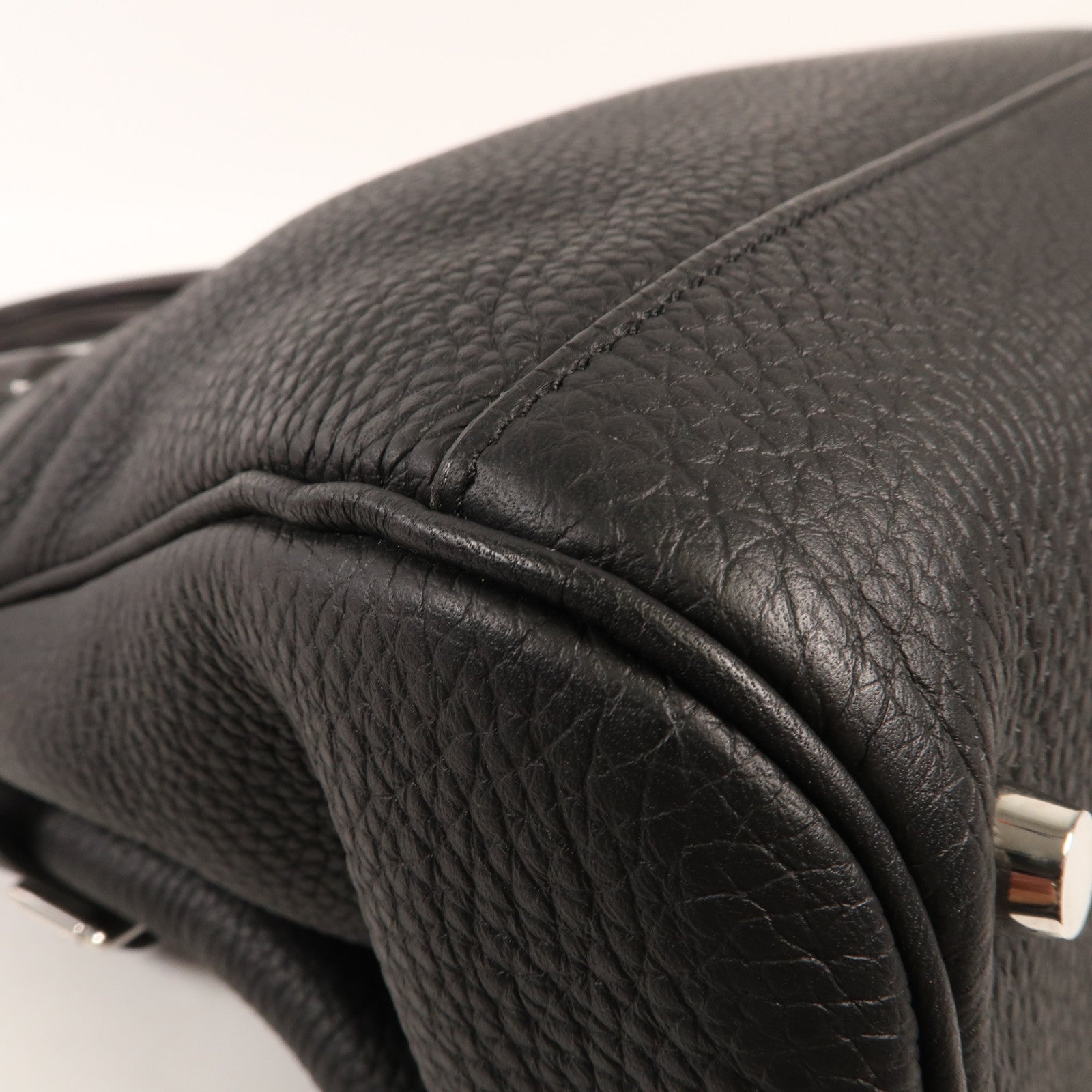 HERMES Togo皮革Atlas 35銀扣手挽袋Nior