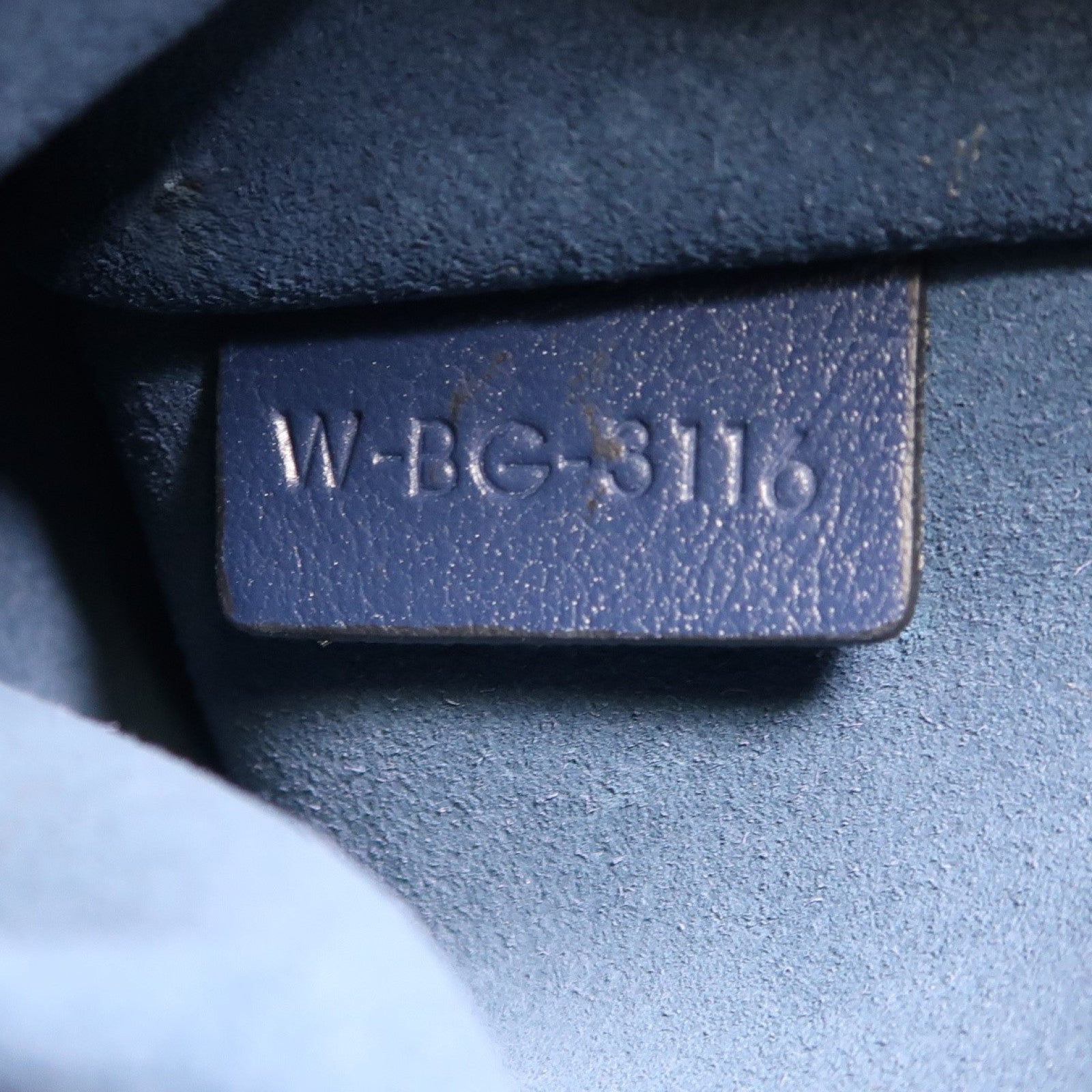 CELINE 皮革Shoulder Bag銀扣肩背袋藍色