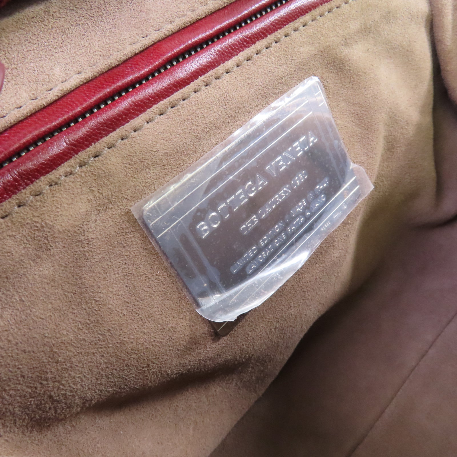BOTTEGA VENETA 織紋皮革Clutch Bag手拿包酒紅色