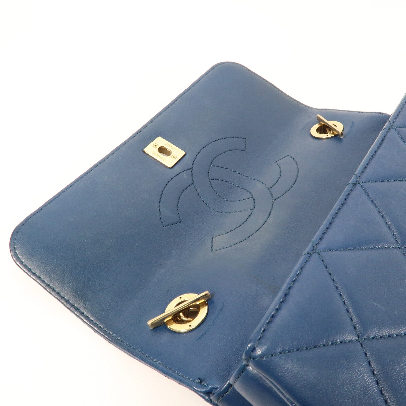 CHANEL 羊皮皮革Trendy CC金扣鏈帶手挽肩背兩用袋