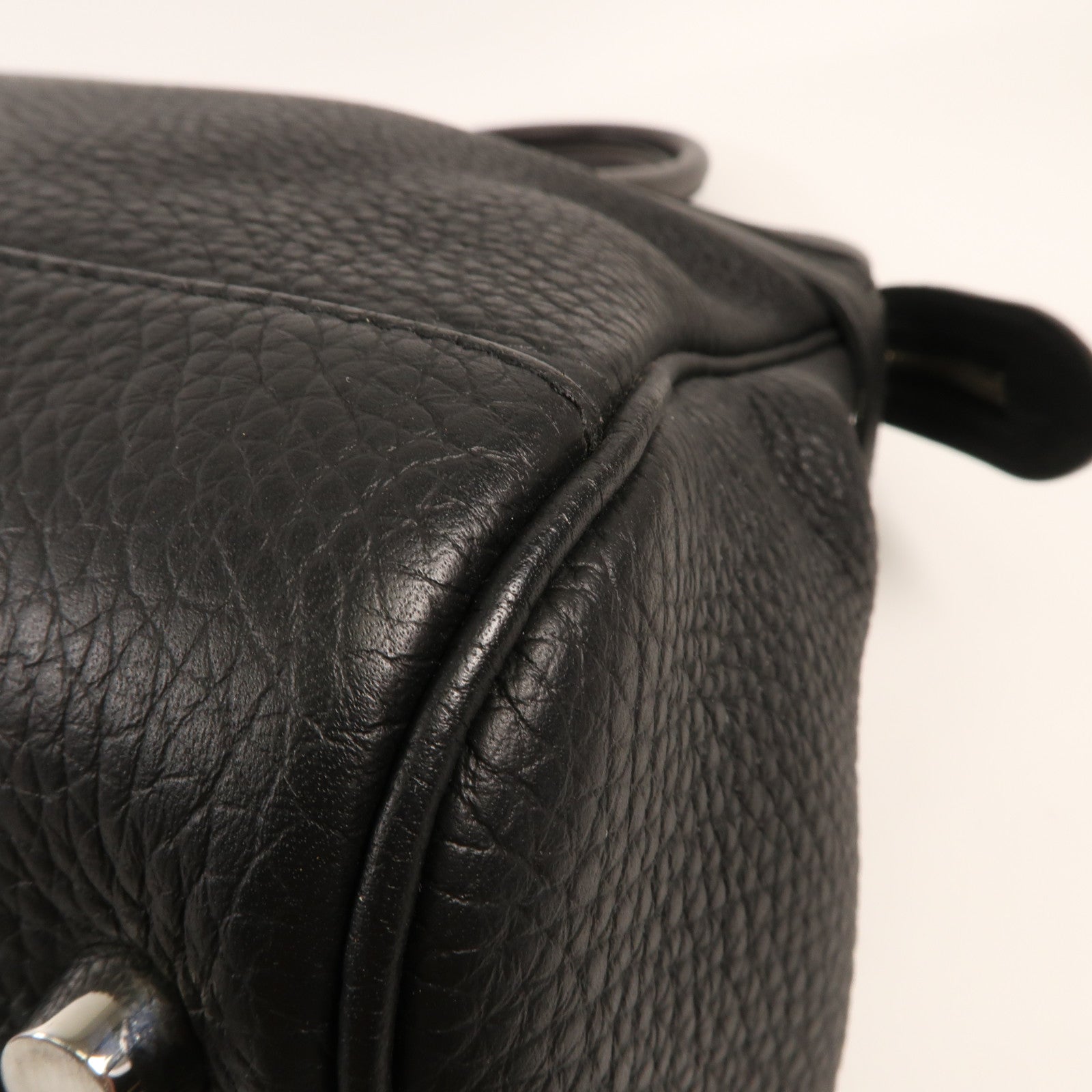 HERMES Togo皮革Atlas 35銀扣手挽袋Nior