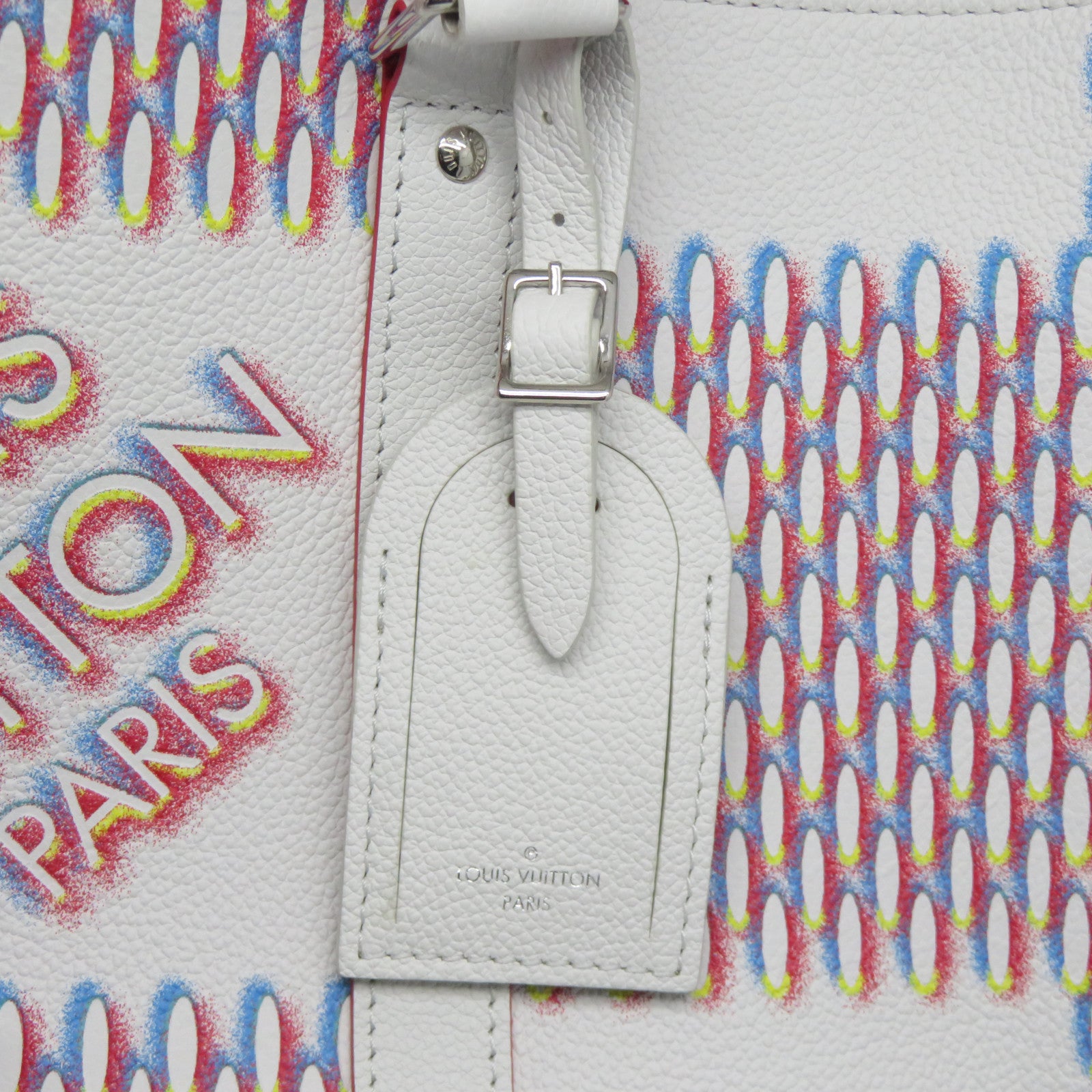 LOUIS VUITTON 【激減優惠】Damier Spray Keepall 50 Bandoulie銀扣手挽肩背兩用袋白色