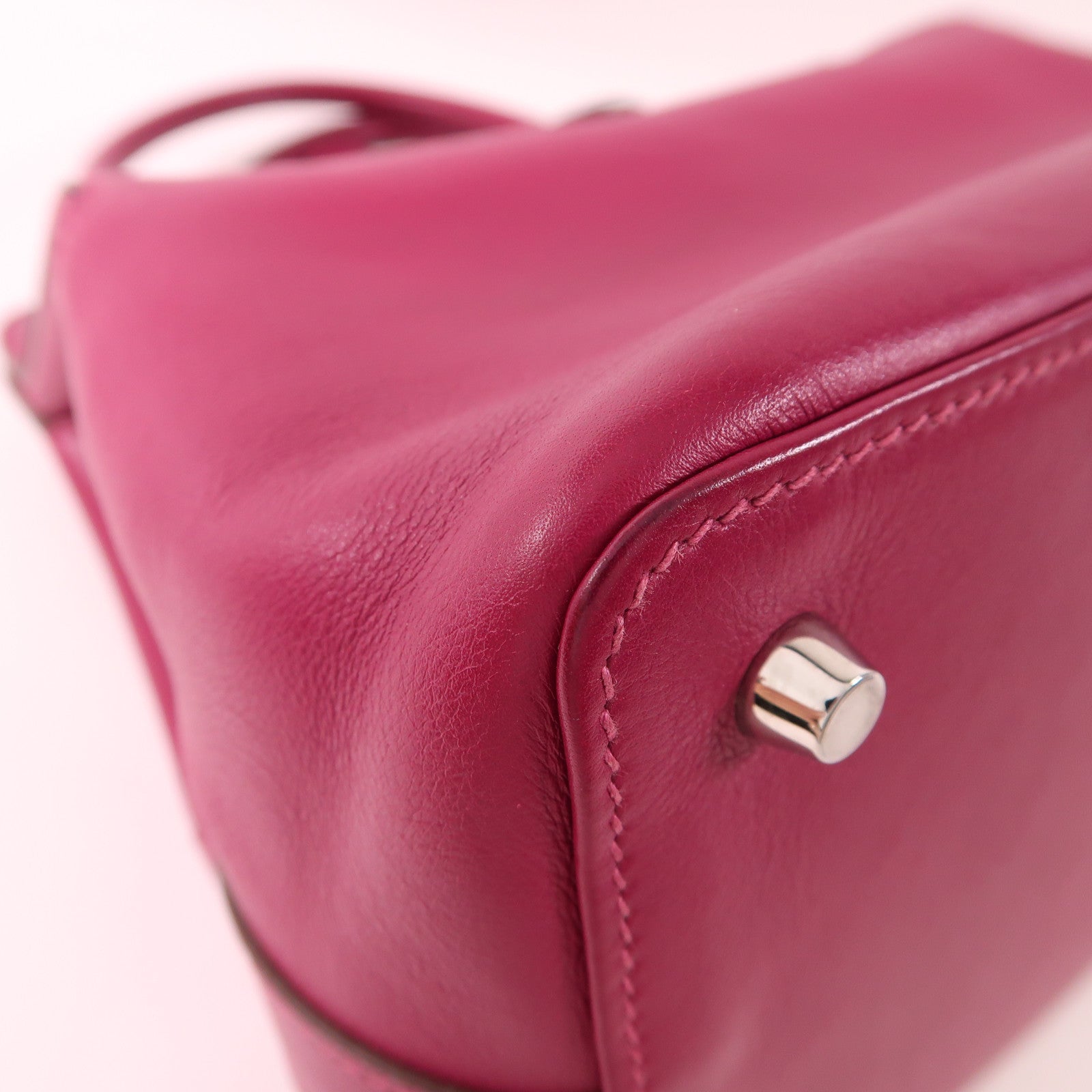 HERMES Evercolor皮革Tool Box 20手挽肩背兩用袋L3 Rose Purple