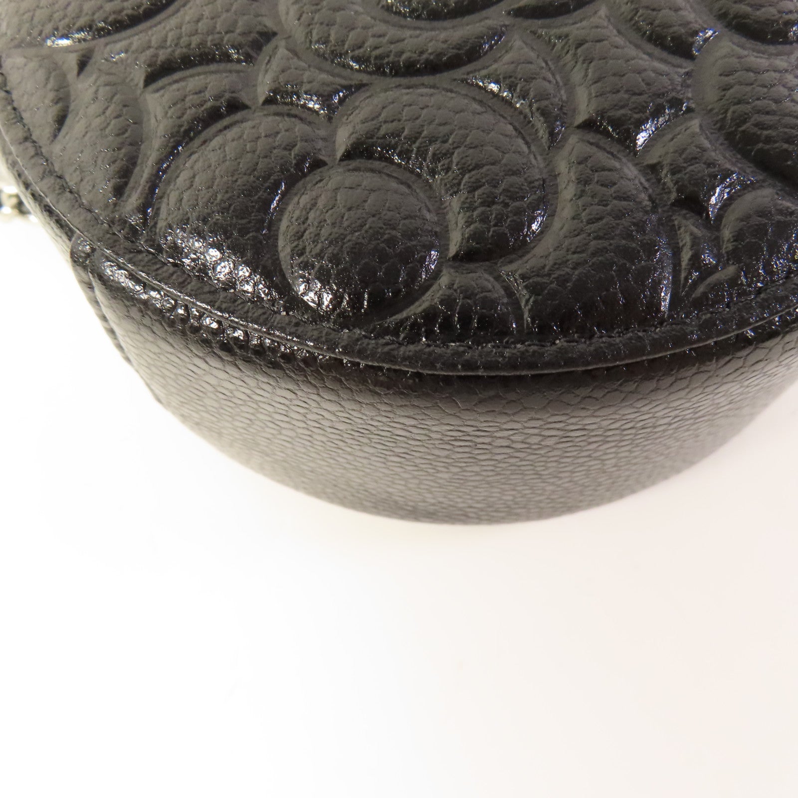 CHANEL 牛皮皮革Chain Shoulder銀扣肩背袋