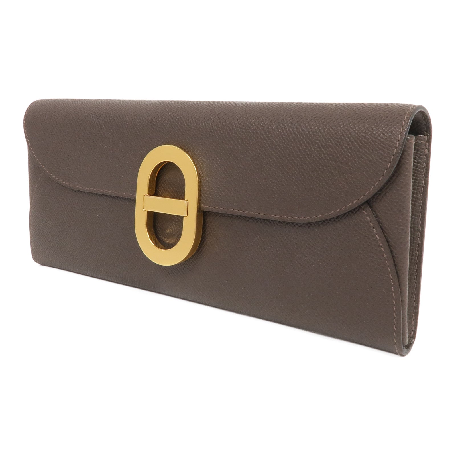 HERMES Epsom皮革Maillon To Go金扣肩背袋Ebene