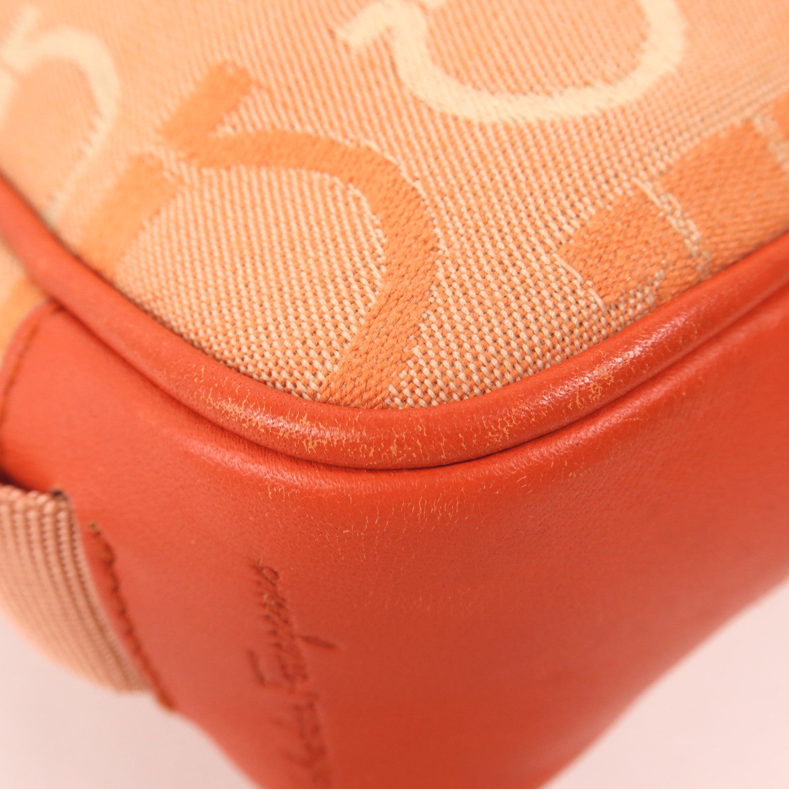 Salvatore Ferragamo 帆布Shoulder Bag金扣肩背袋