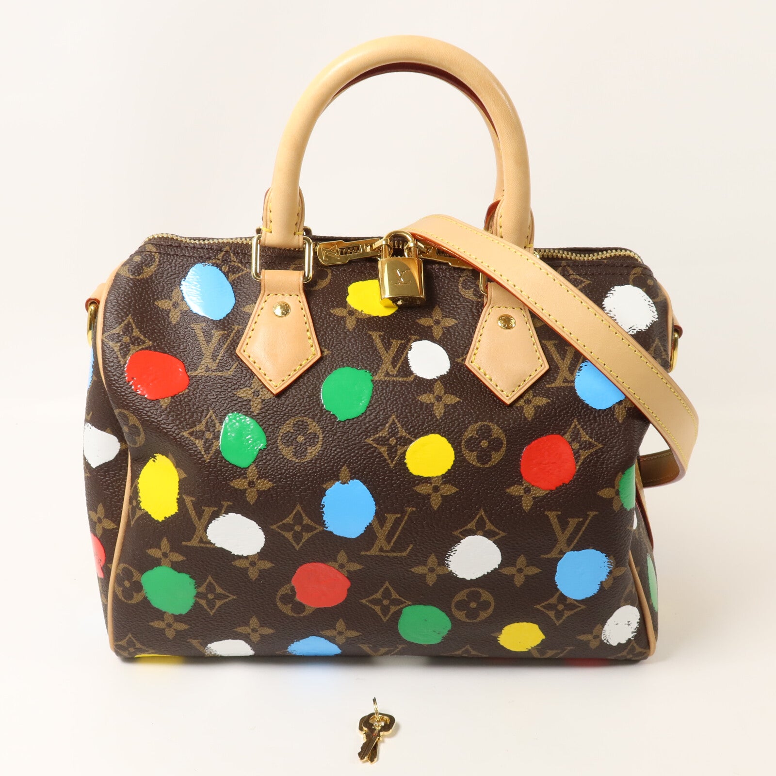 LOUIS VUITTON Monogram LV x YK Speedy Bandouliere 25手挽肩背兩用袋