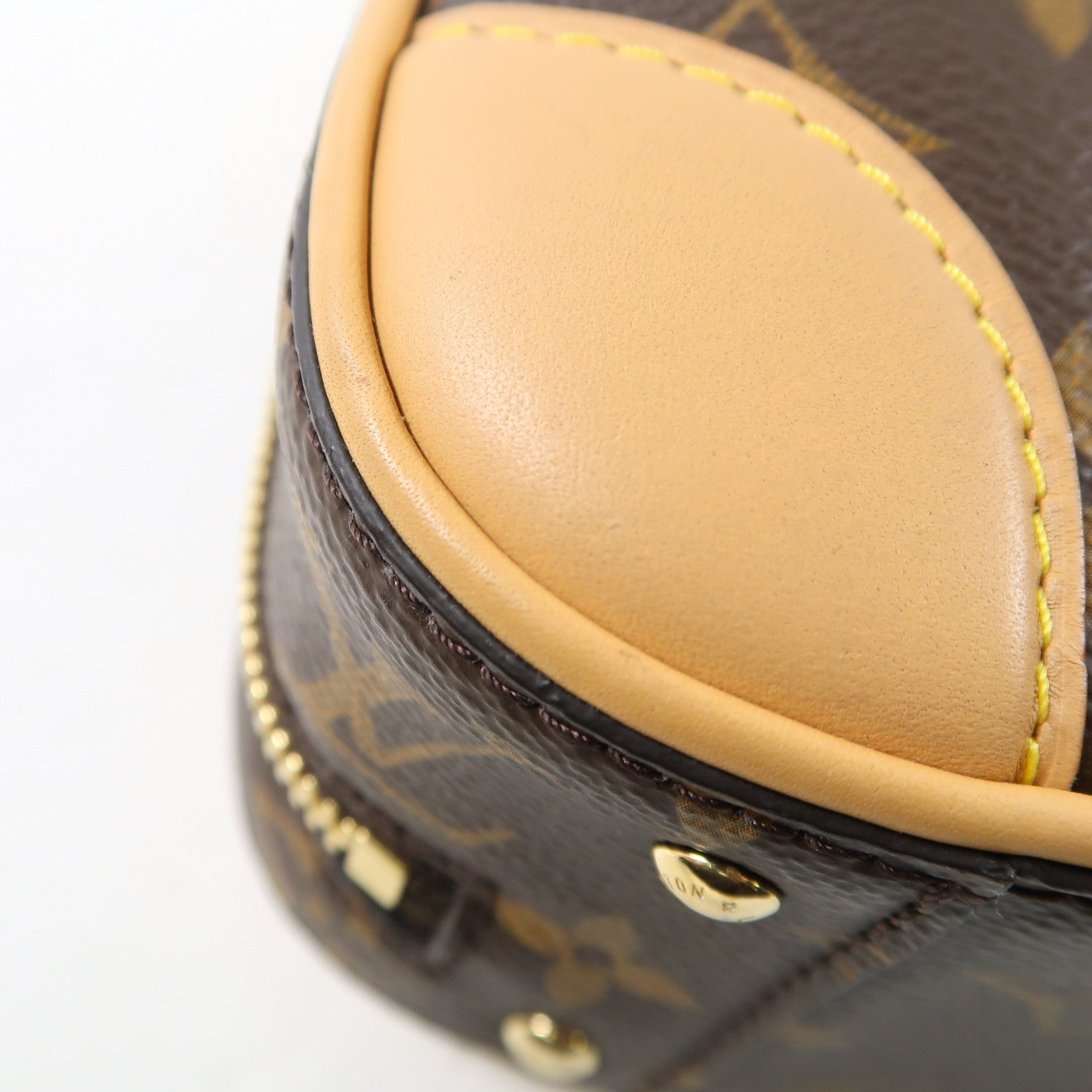 LOUIS VUITTON Monogram Valisette BB金扣手挽肩背兩用袋啡色