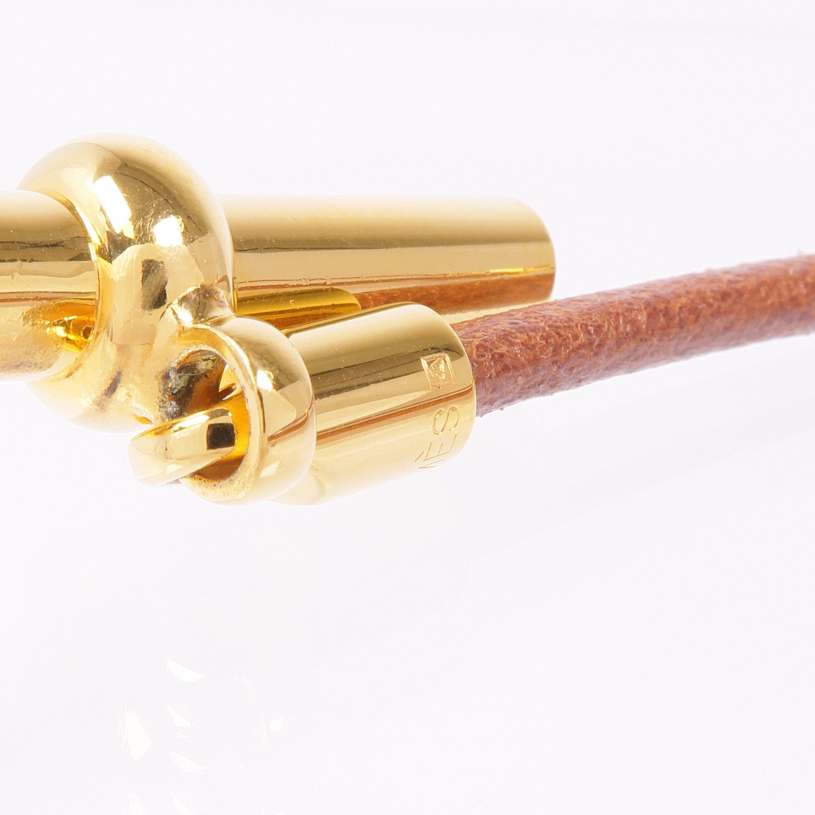 HERMES 皮革Glenan Double Tour Bracelet金扣手帶