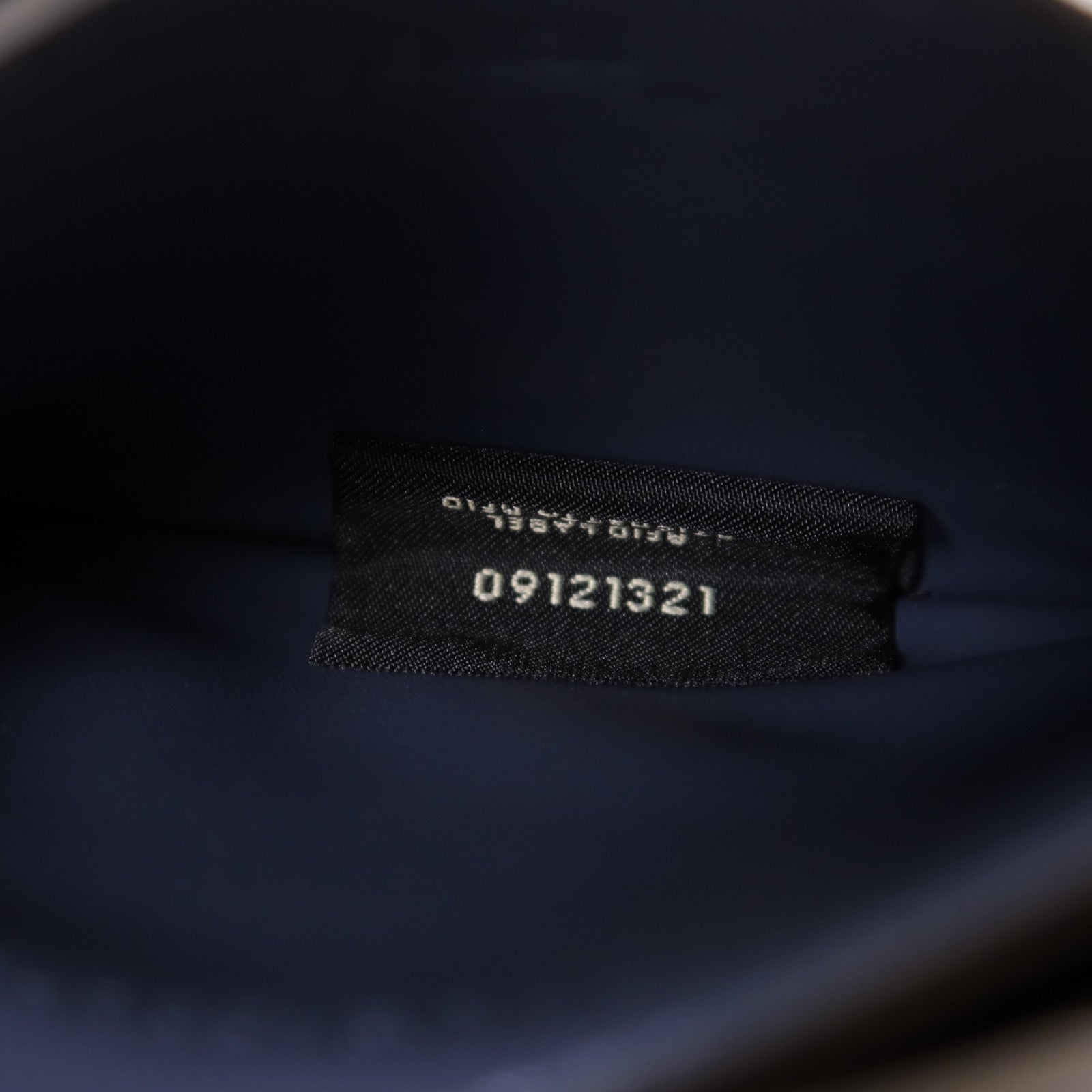 FENDI SHW Squared Card Case Leather/Coated Canvas Blue/Brown